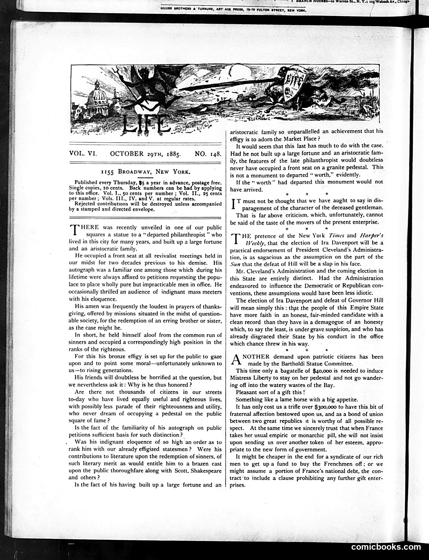 Life — October 29, 1885 — page 2: Life, 1885-10-29