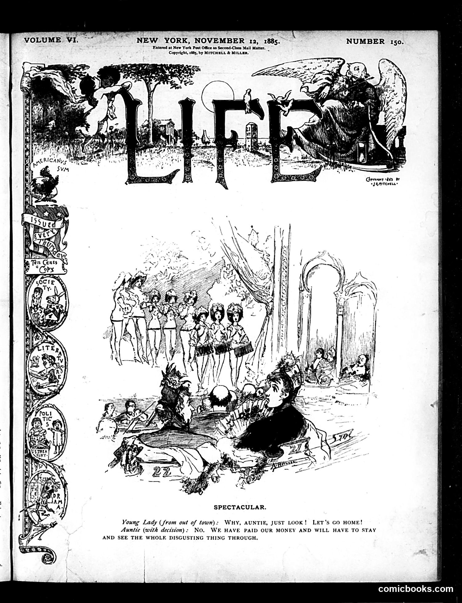 Life — November 12, 1885 — page 1: Life, 1885-11-12