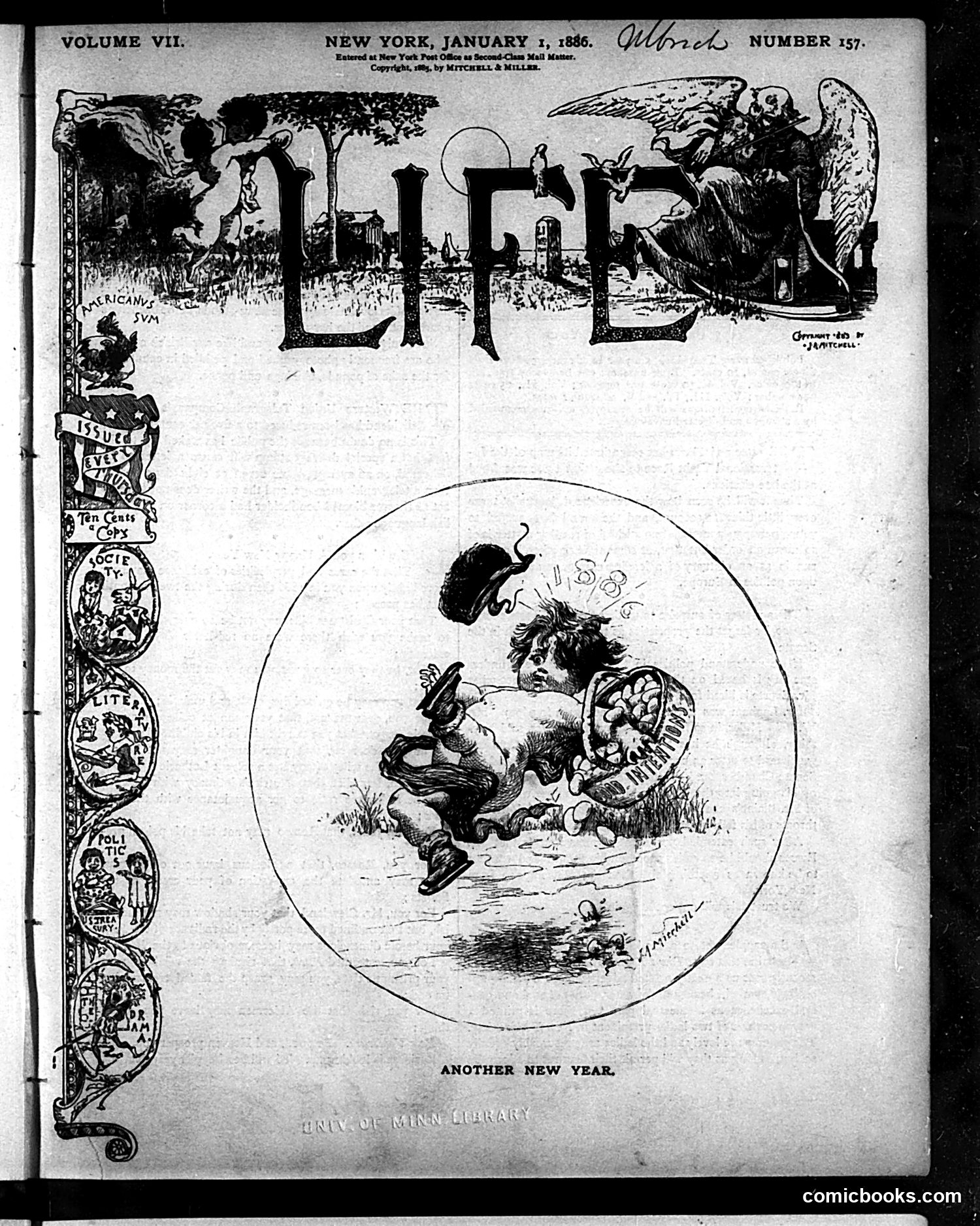 Life — January 1, 1886 — page 1: Life, 1886-01-01