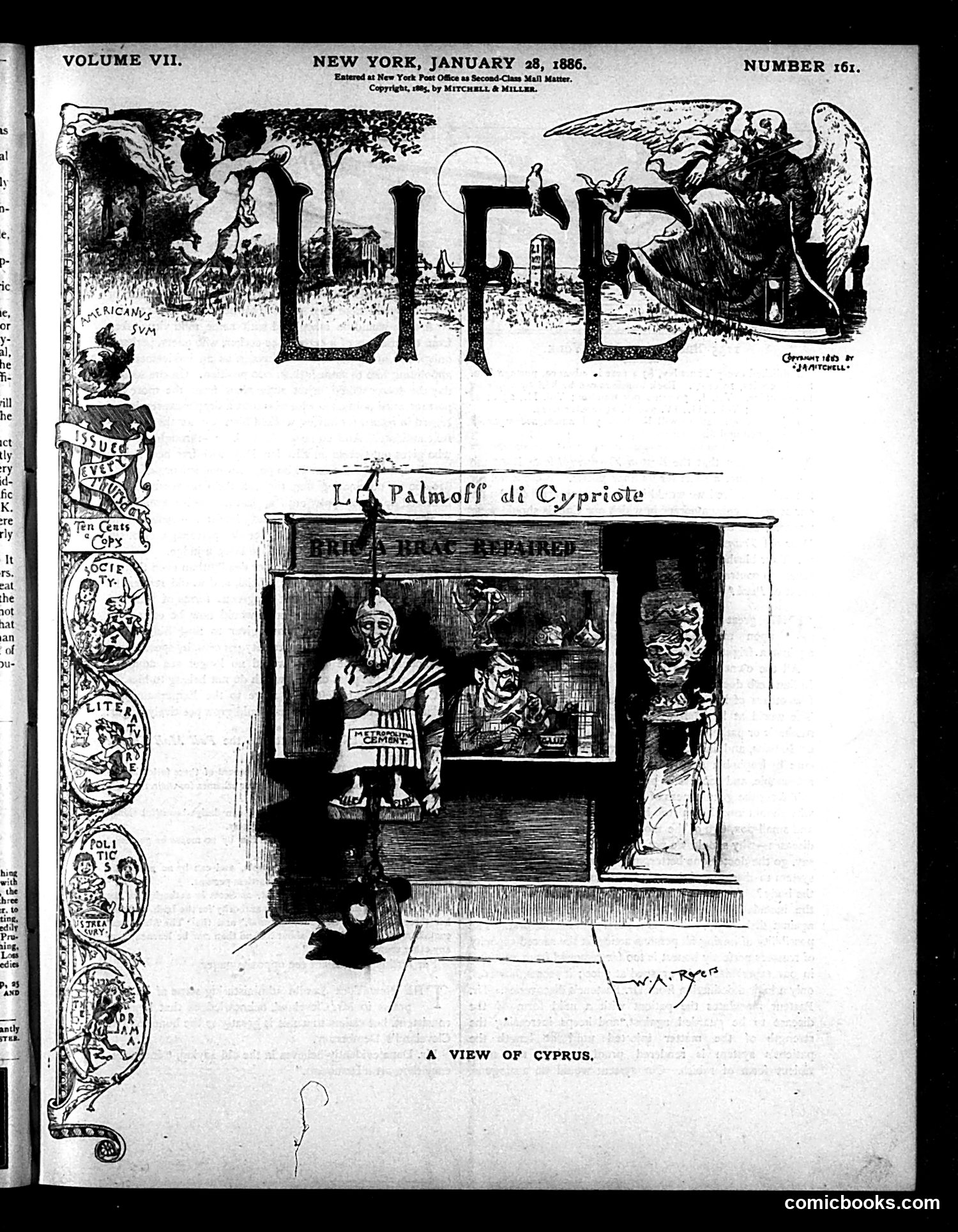 Life — January 28, 1886 — page 1: Life, 1886-01-28
