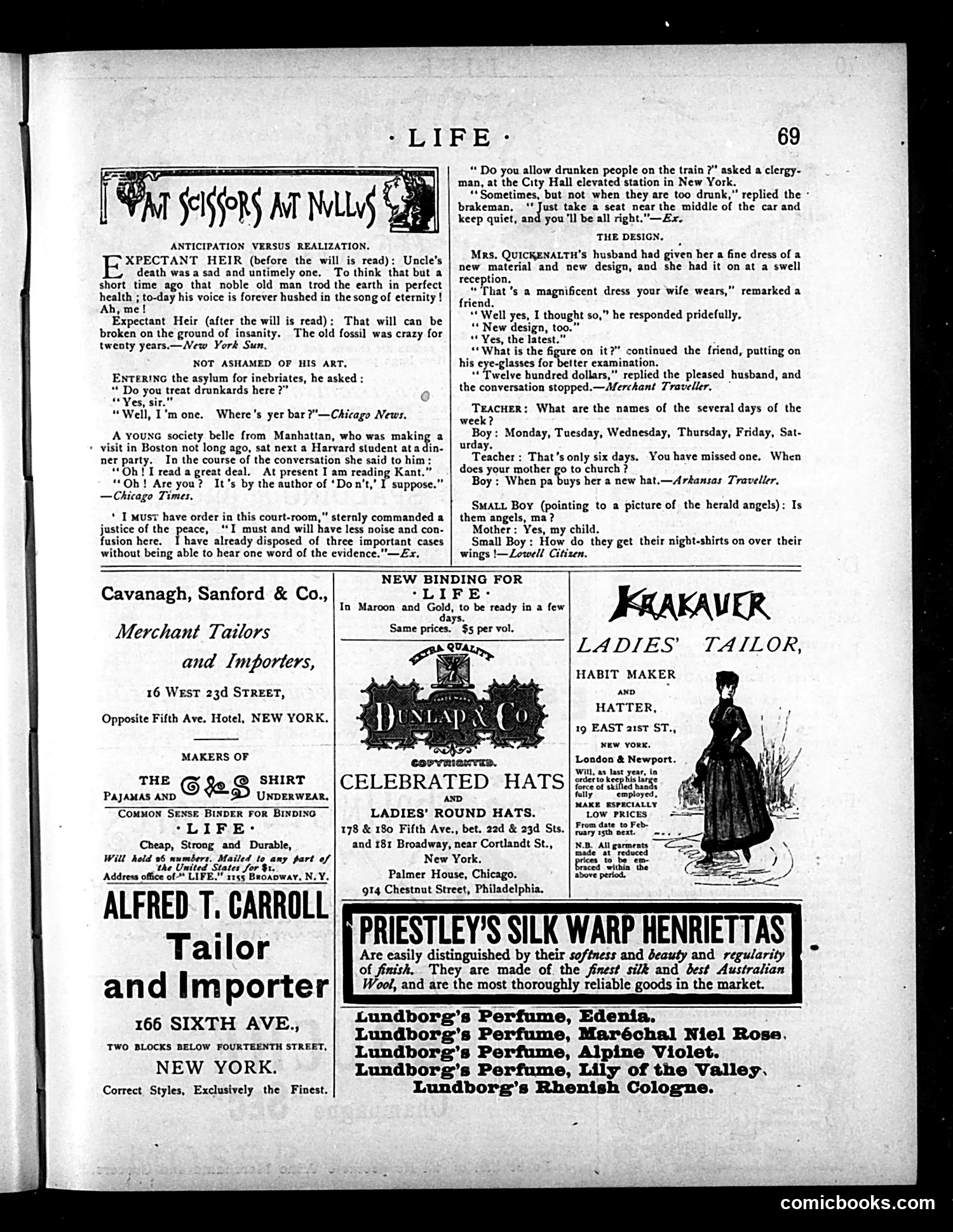 Life — January 28, 1886 — page 13: Life, 1886-01-28