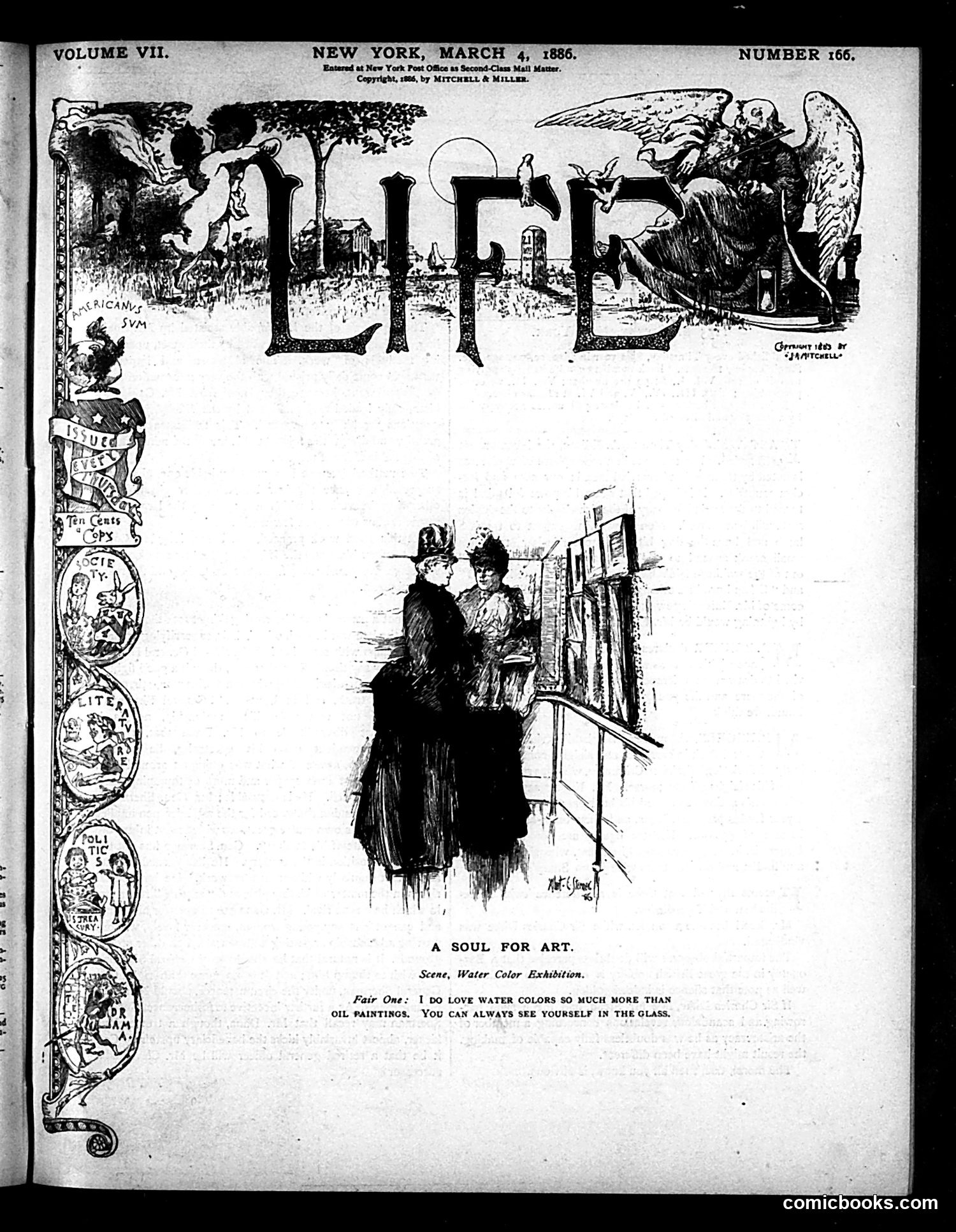 Life — March 4, 1886 — page 1: Life, 1886-03-04