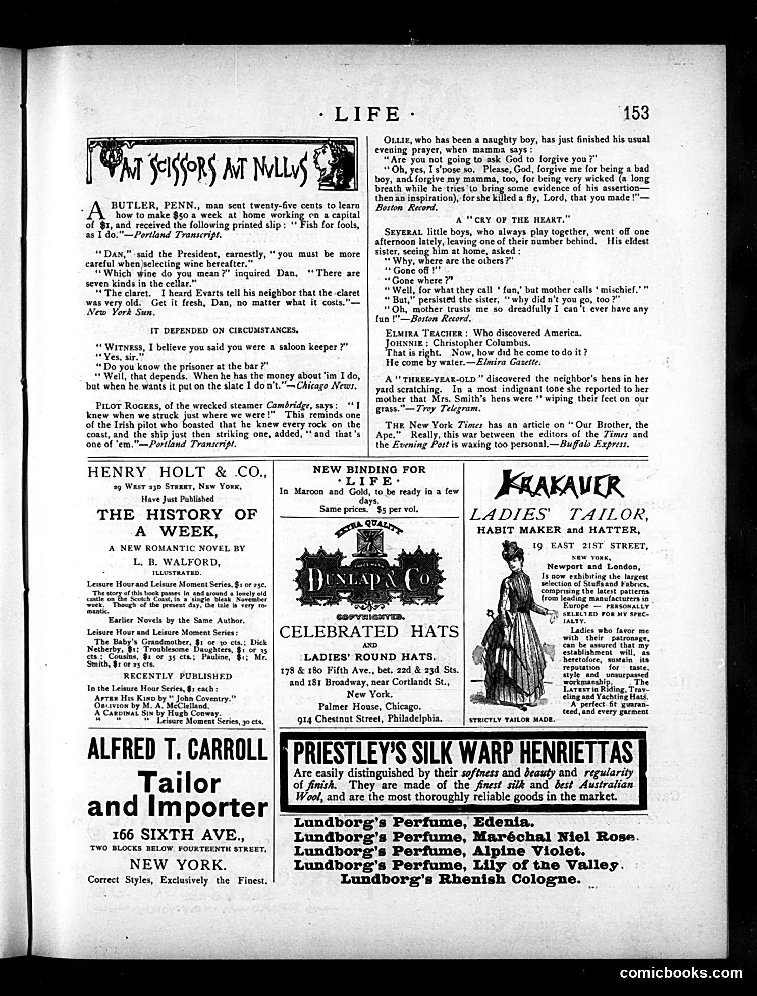 Life — March 11, 1886 — page 13: Life, 1886-03-11