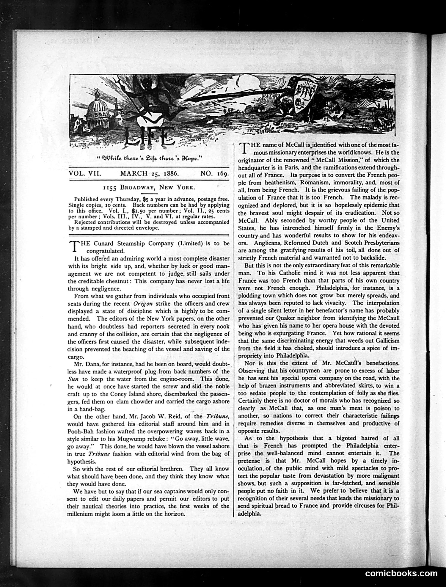 Life — March 25, 1886 — page 2: Life, 1886-03-25
