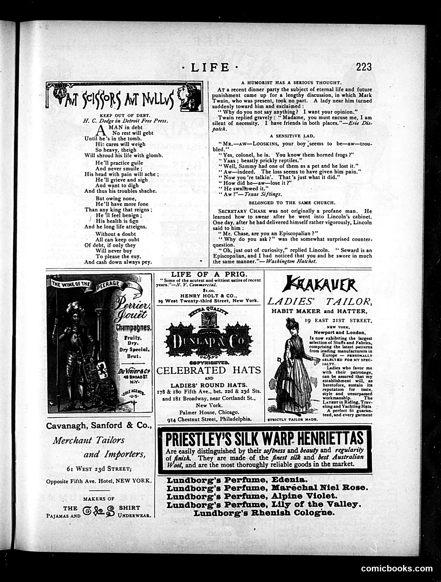 Life — April 15, 1886 — page 13: Life, 1886-04-15