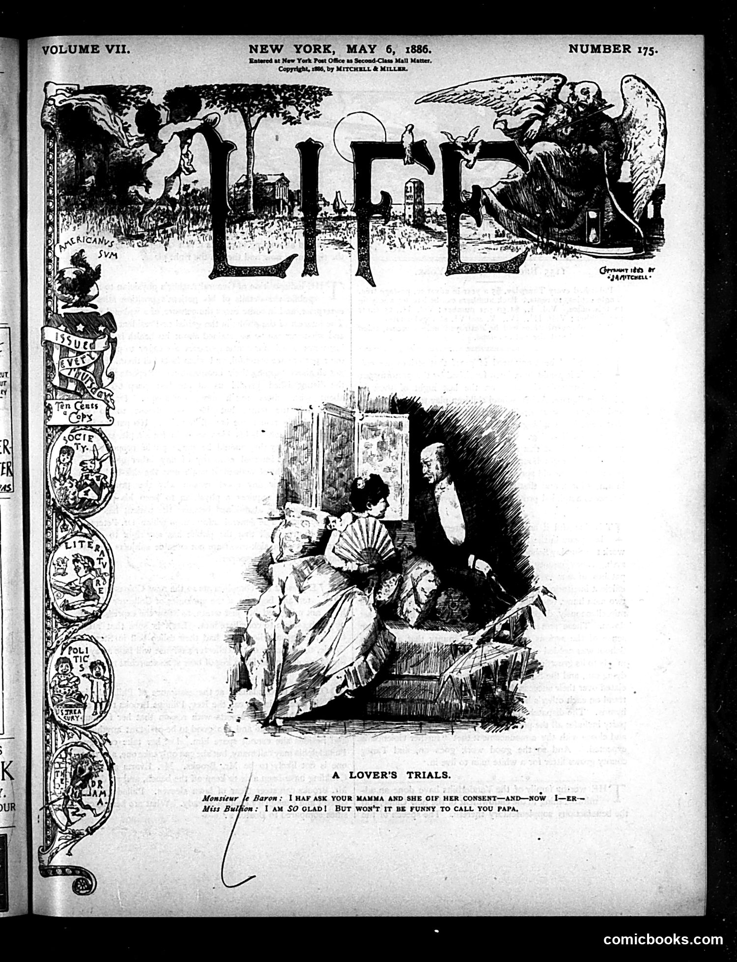 Life — May 6, 1886 — page 1: Life, 1886-05-06