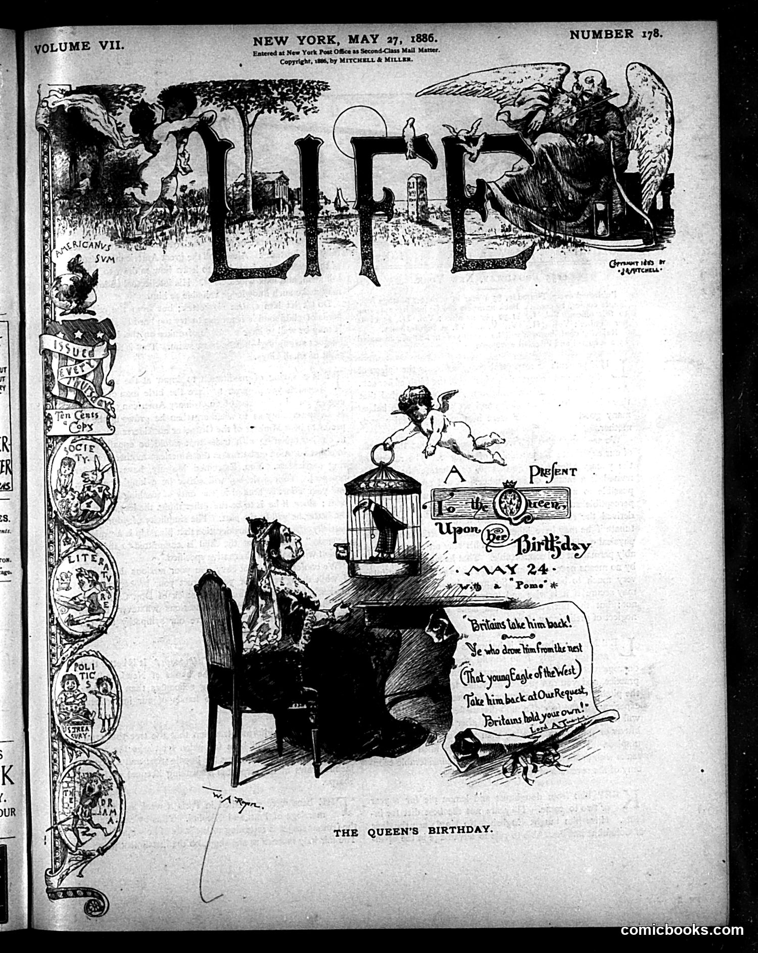 Life — May 27, 1886 — page 1: Life, 1886-05-27