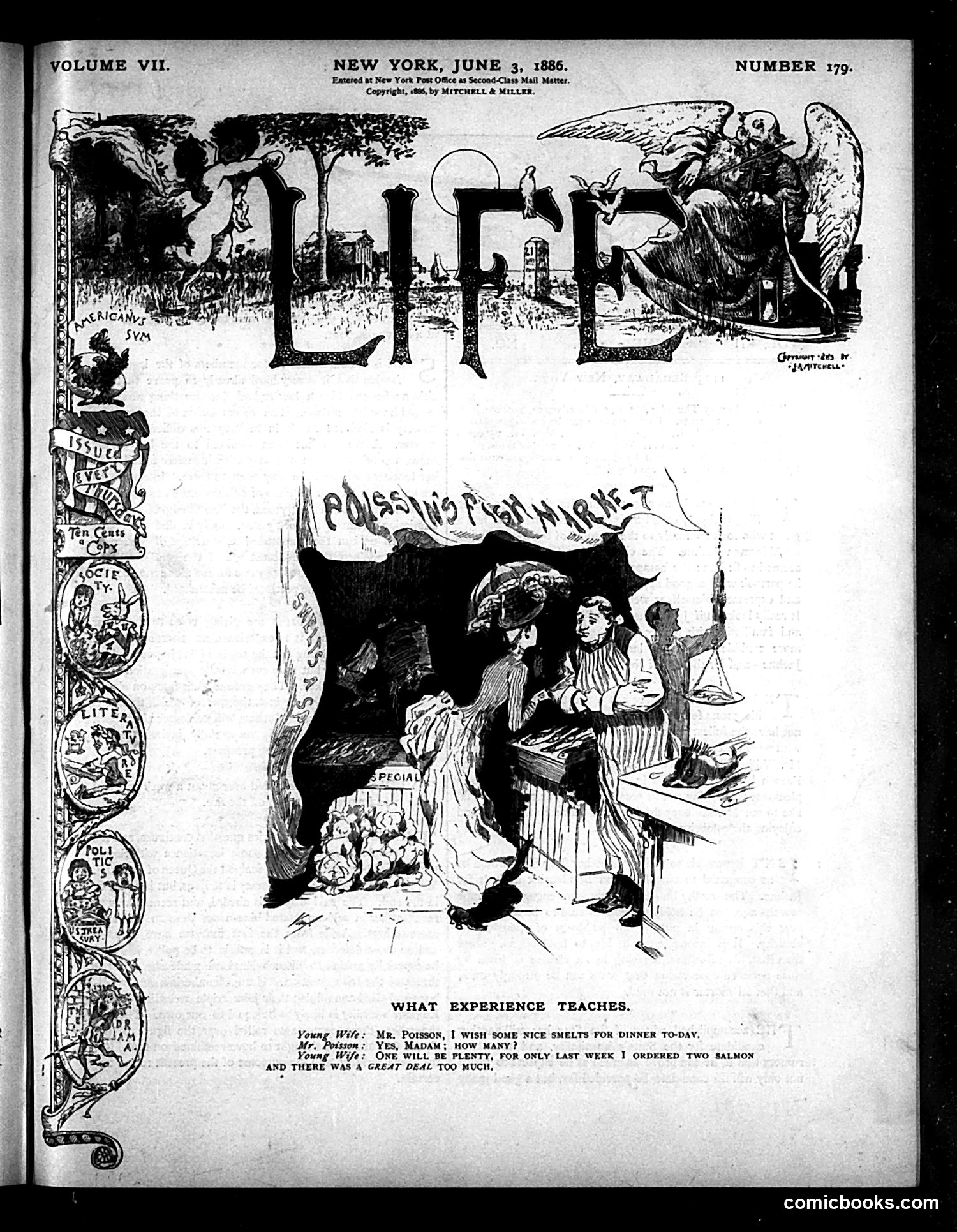 Life — June 3, 1886 — page 1: Life, 1886-06-03