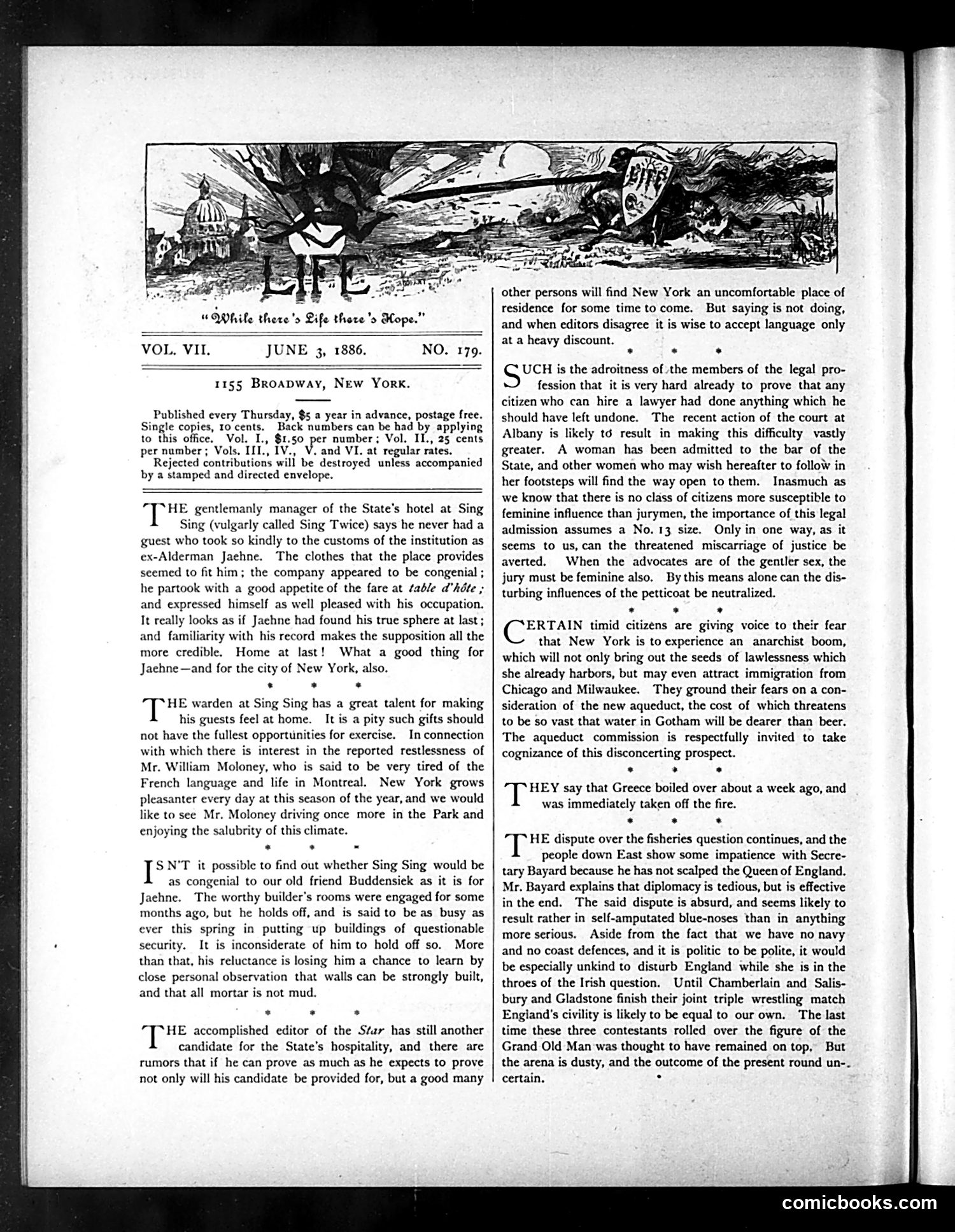 Life — June 3, 1886 — page 2: Life, 1886-06-03