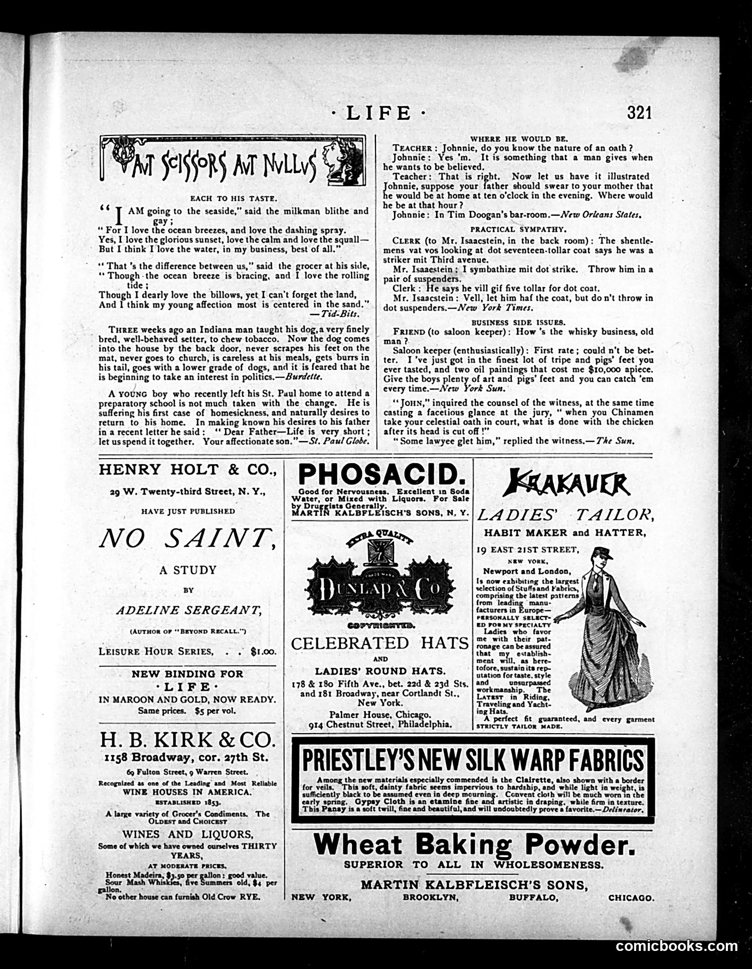 Life — June 3, 1886 — page 13: Life, 1886-06-03