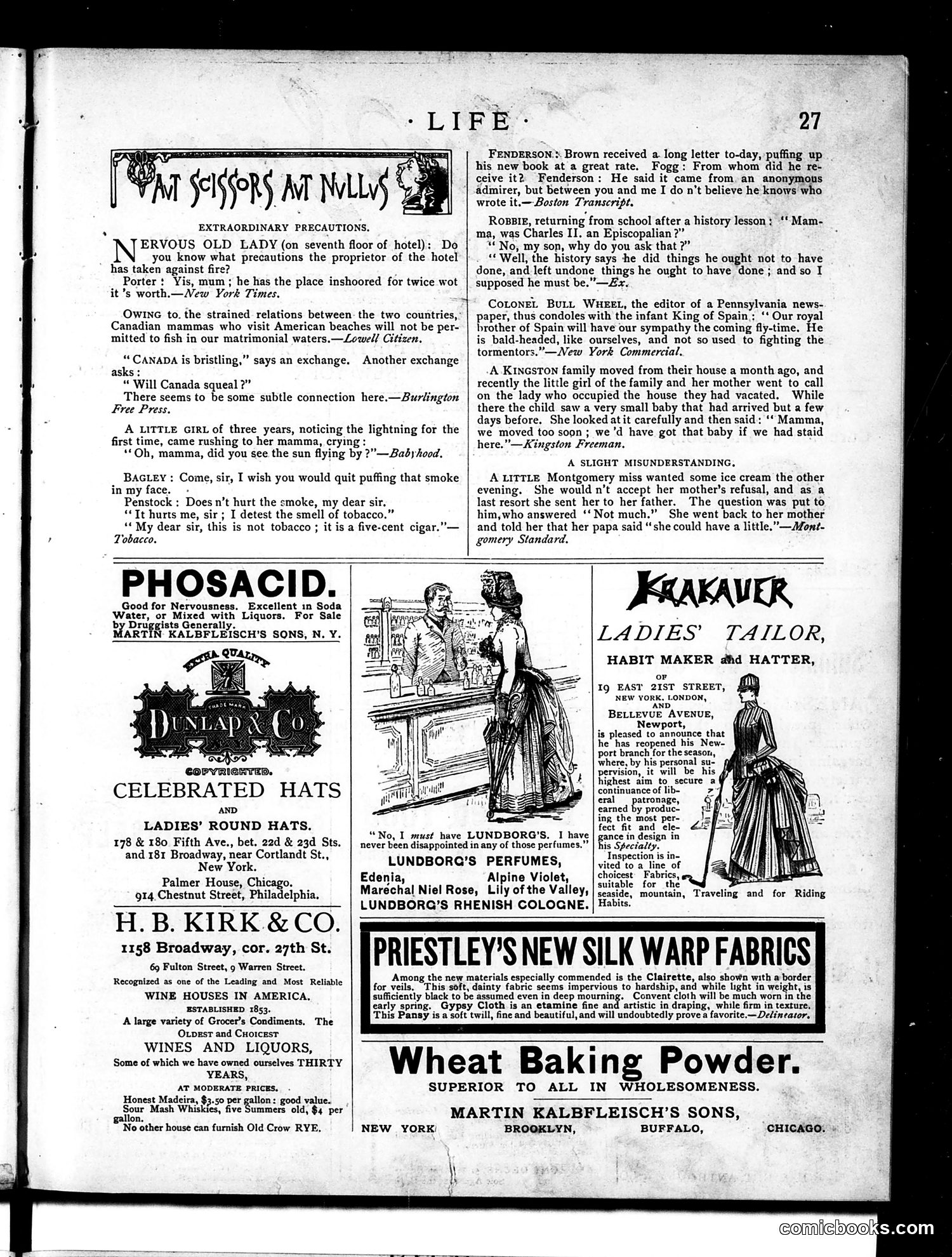 Life — July 8, 1886 — page 13: Life, 1886-07-08