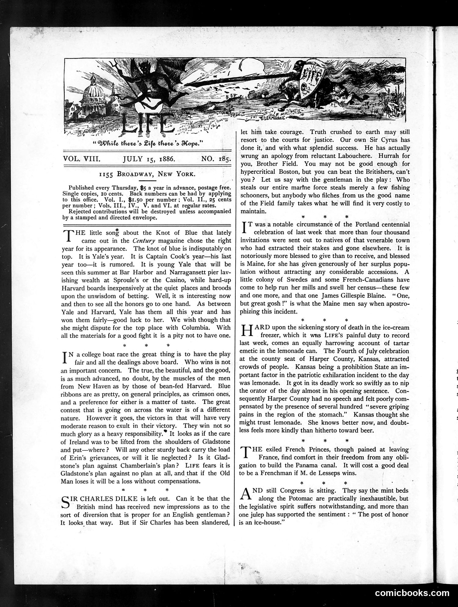 Life — July 15, 1886 — page 2: Life, 1886-07-15