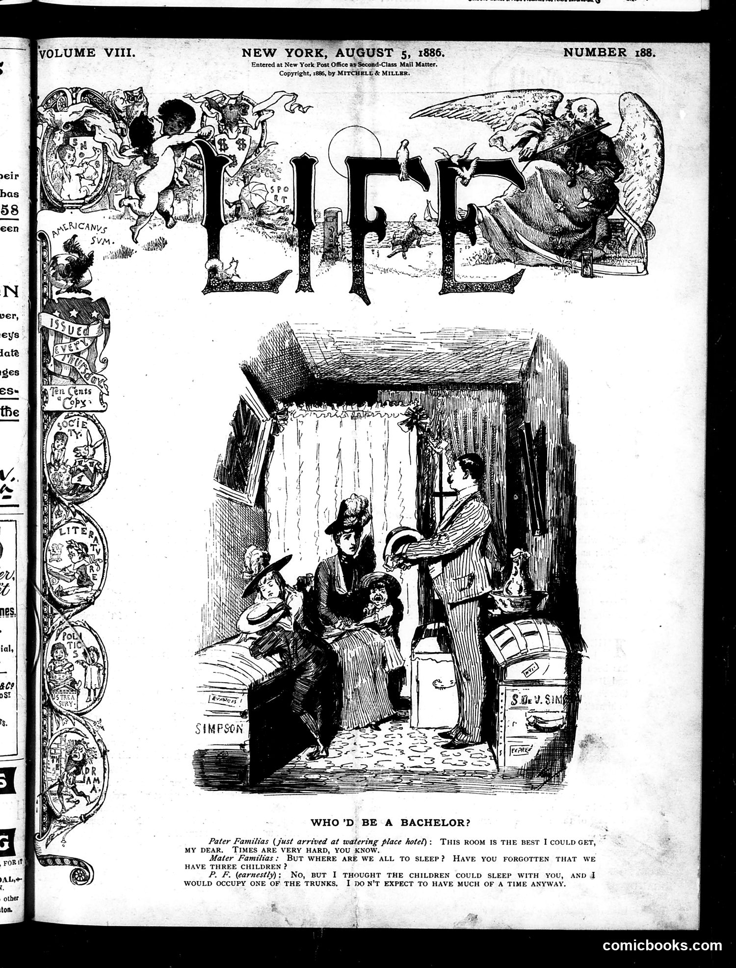Life — August 5, 1886 — page 1: Life, 1886-08-05