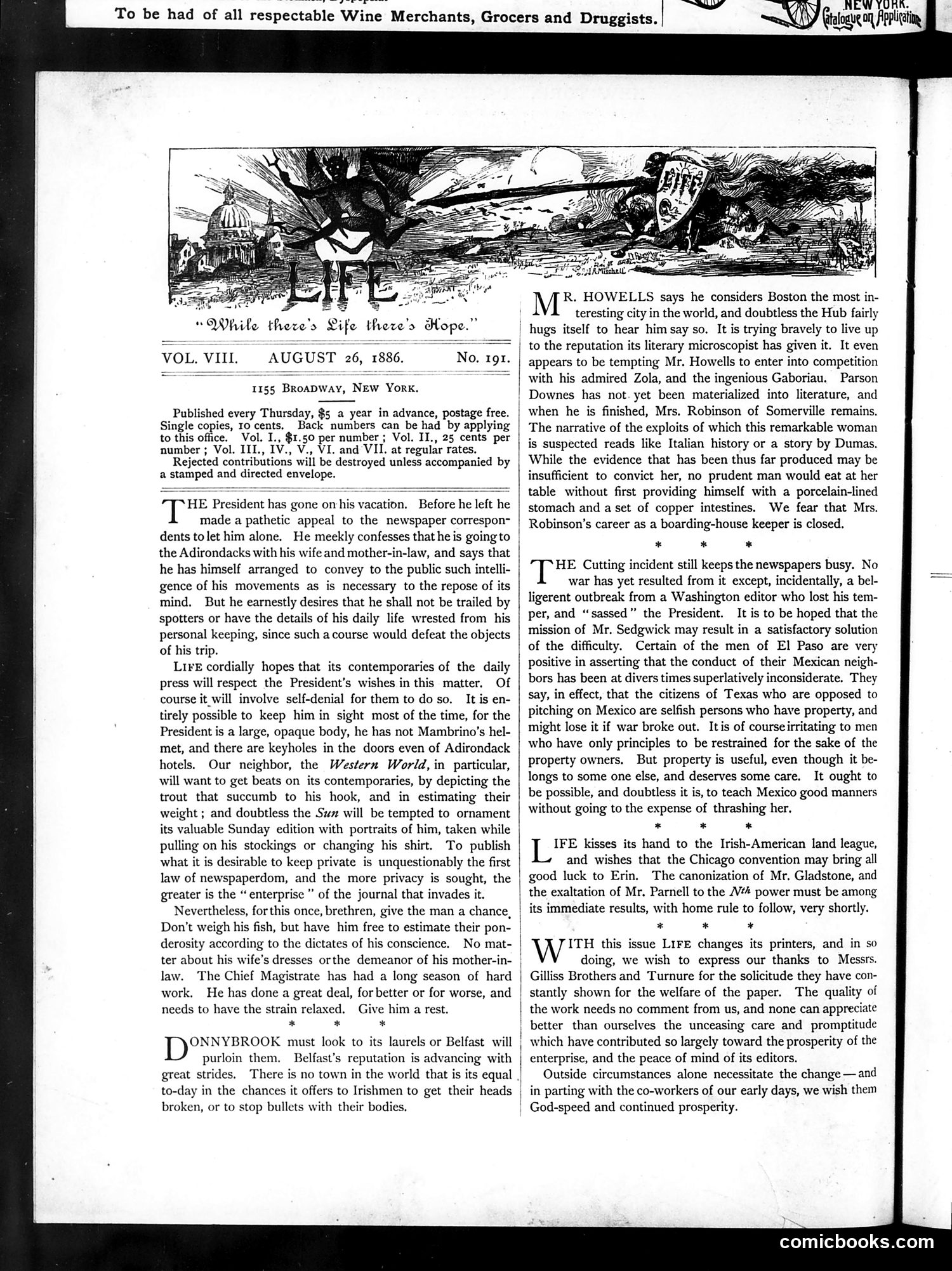 Life — August 26, 1886 — page 2: Life, 1886-08-26