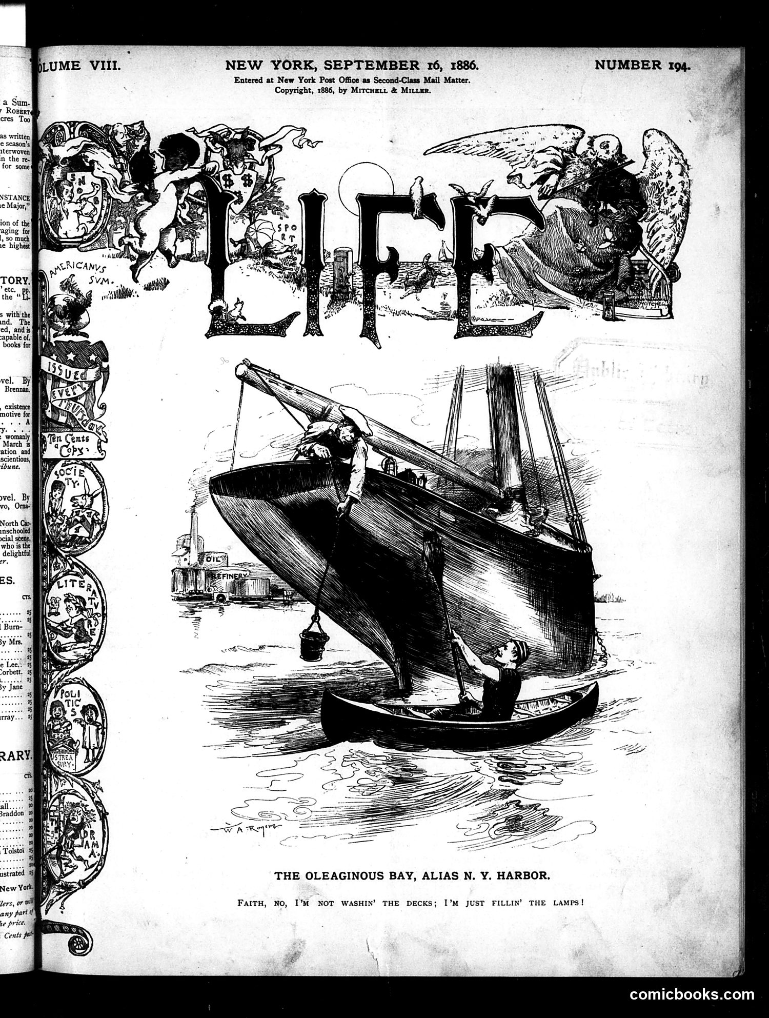 Life — September 16, 1886 — page 1: Life, 1886-09-16