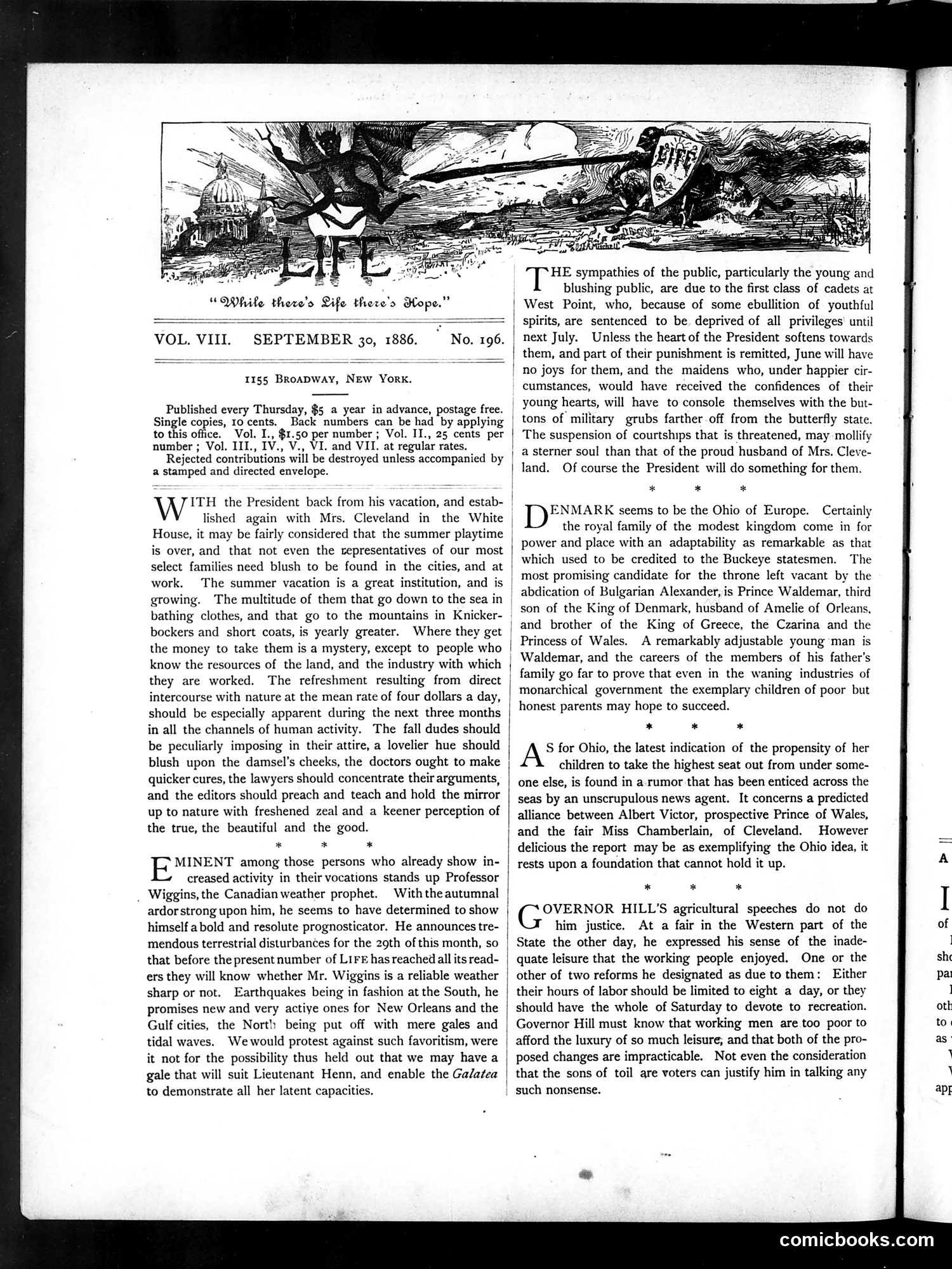 Life — September 30, 1886 — page 2: Life, 1886-09-30