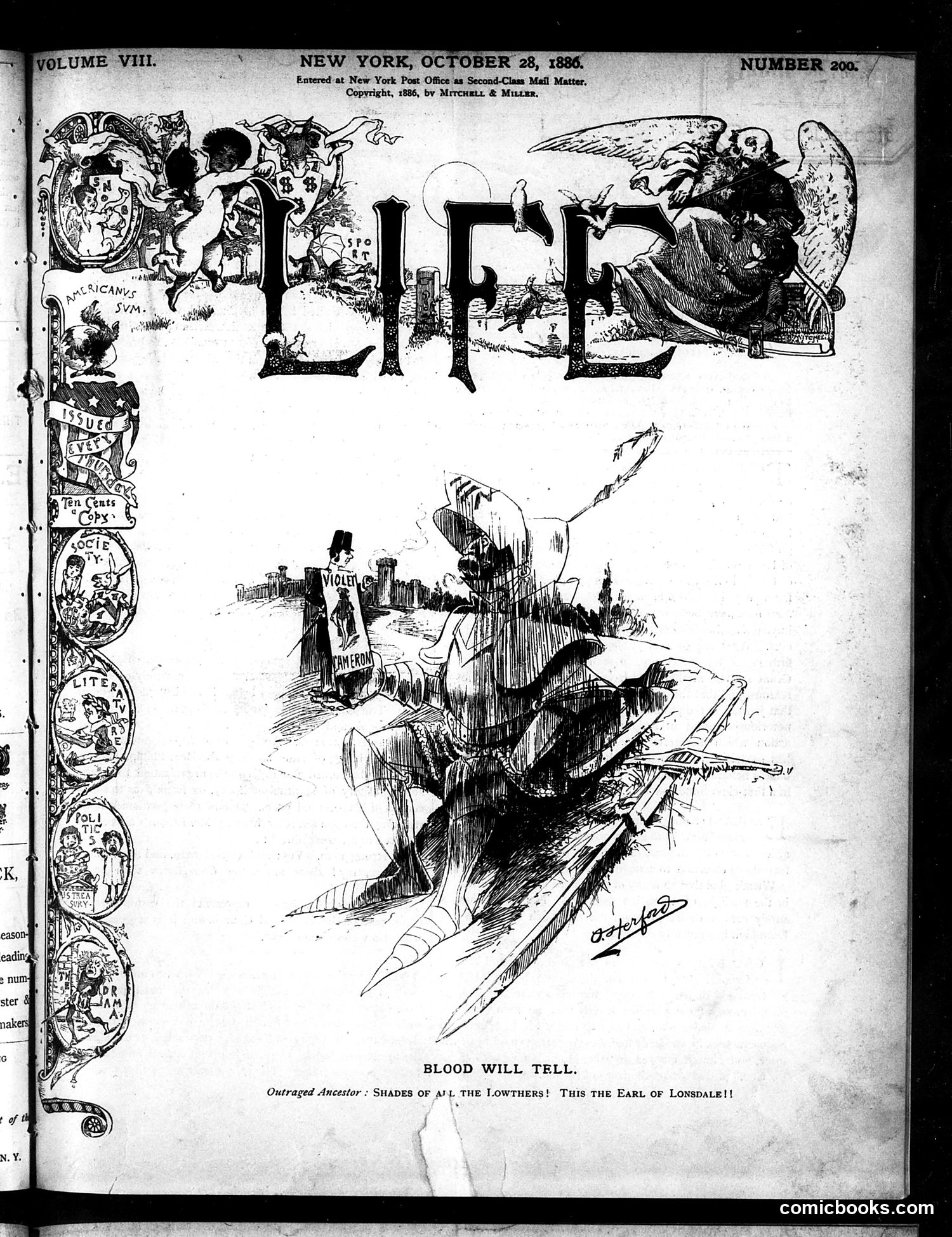 Life — October 28, 1886 — page 1: Life, 1886-10-28