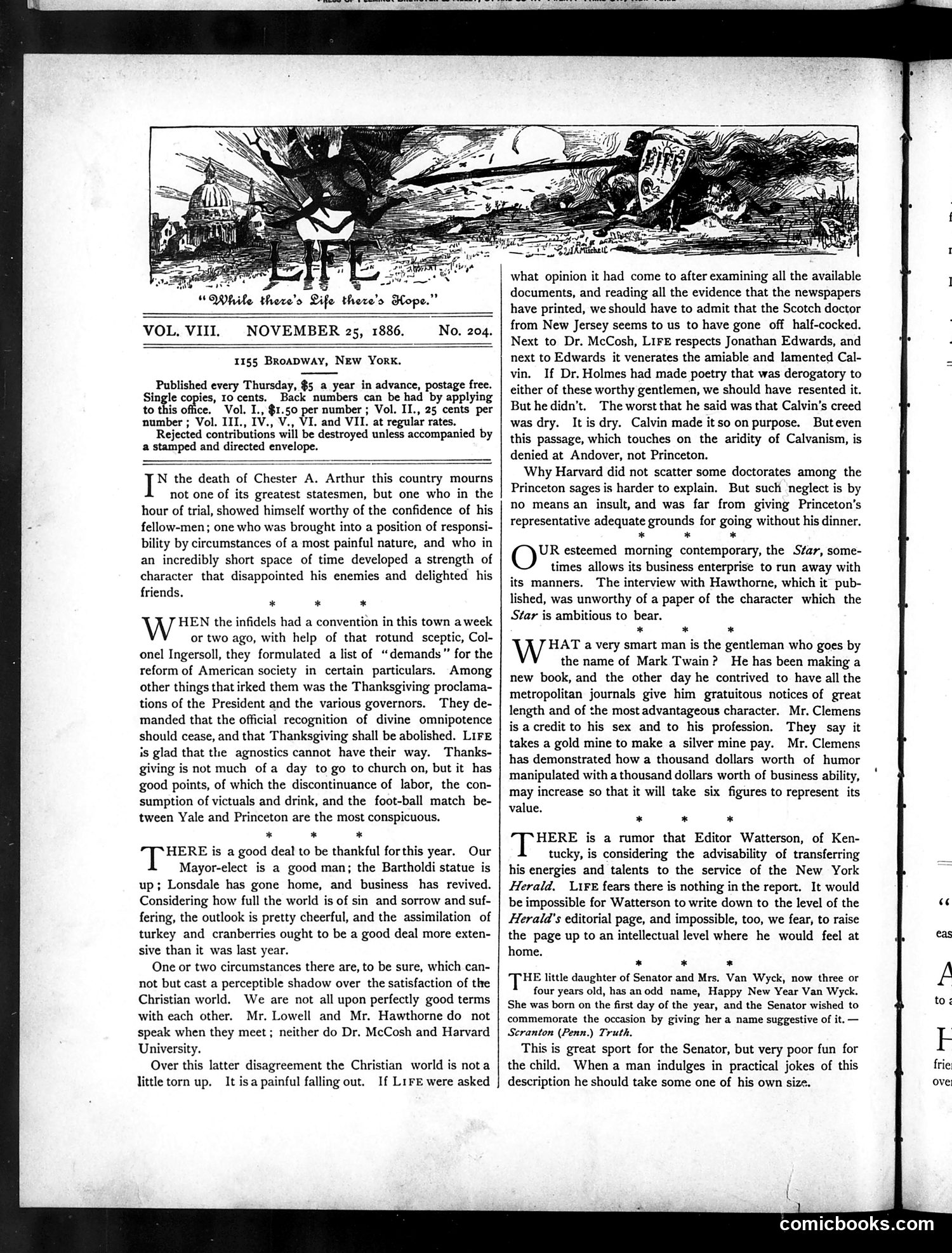 Life — November 25, 1886 — page 2: Life, 1886-11-25