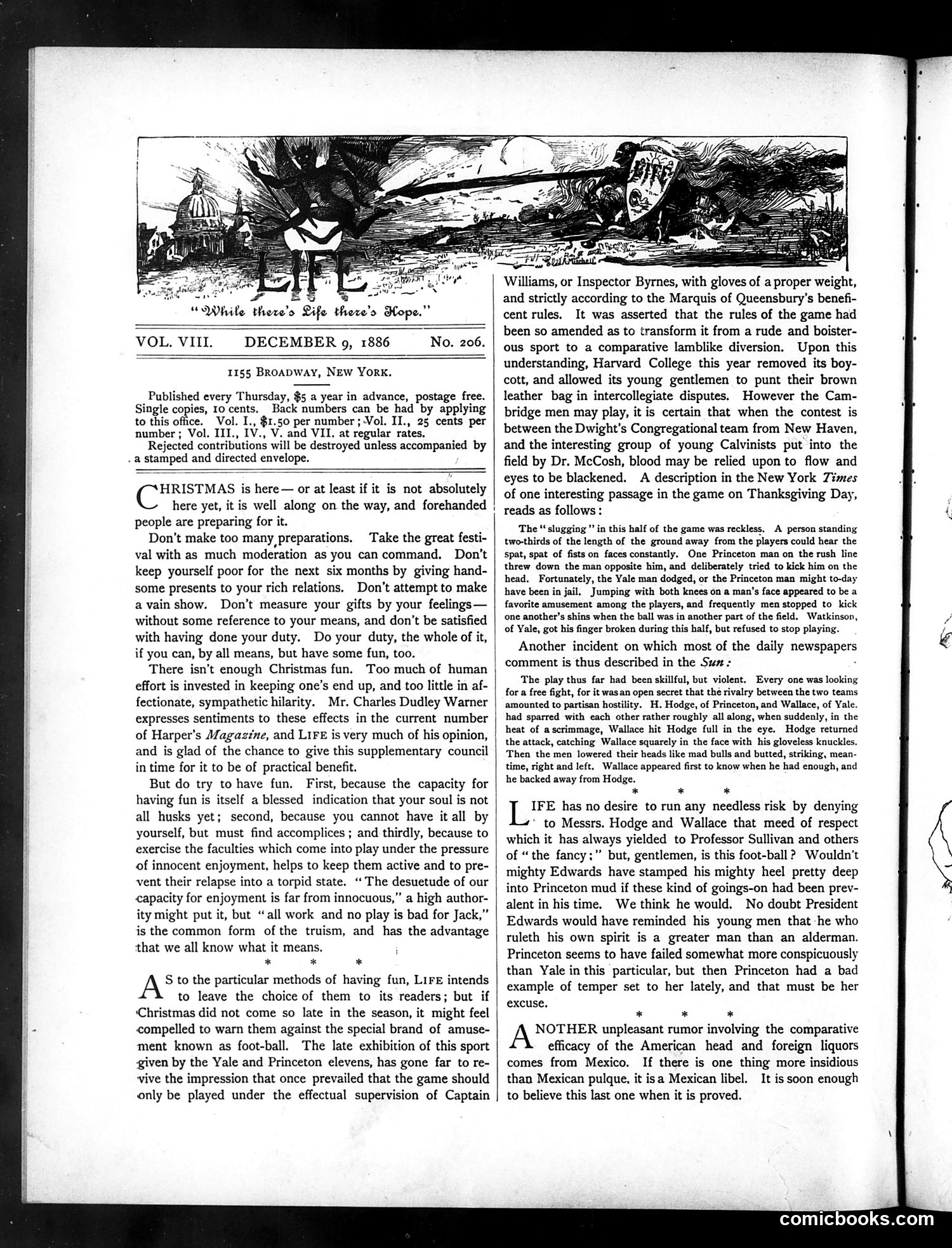 Life — December 9, 1886 — page 6: Life, 1886-12-09