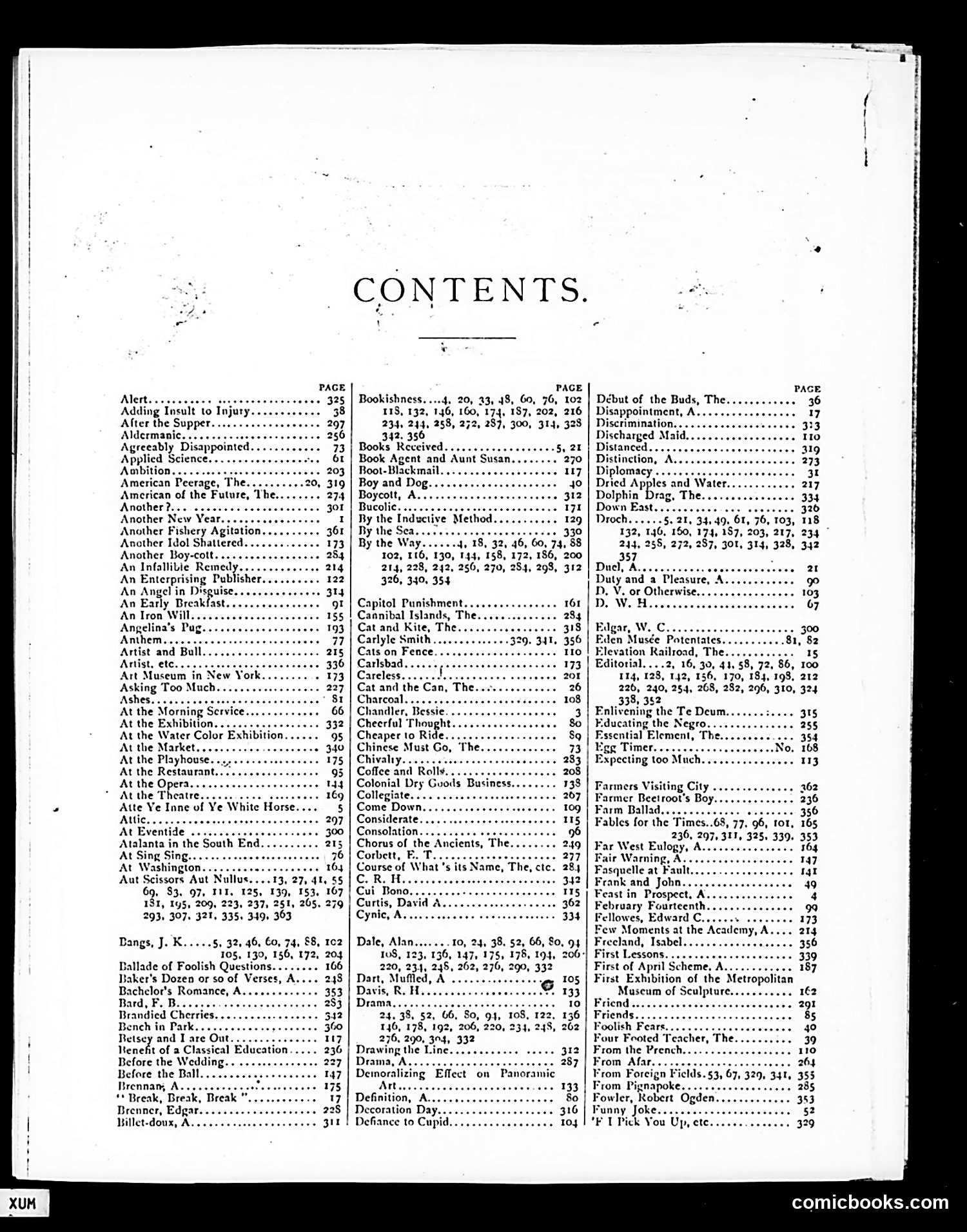 Life — 1886 — page 1: Life, 1886