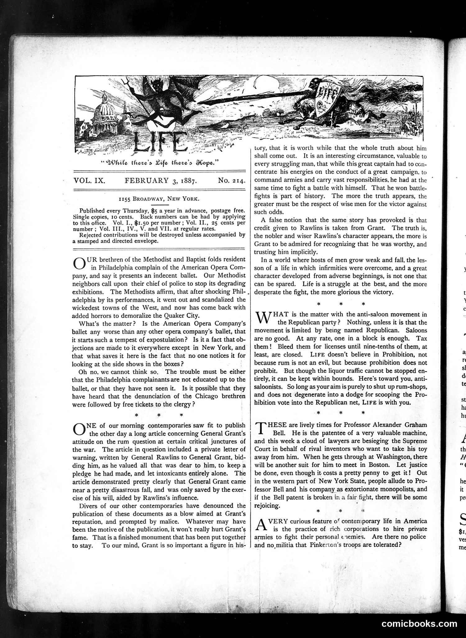 Life — February 3, 1887 — page 2: Life, 1887-02-03