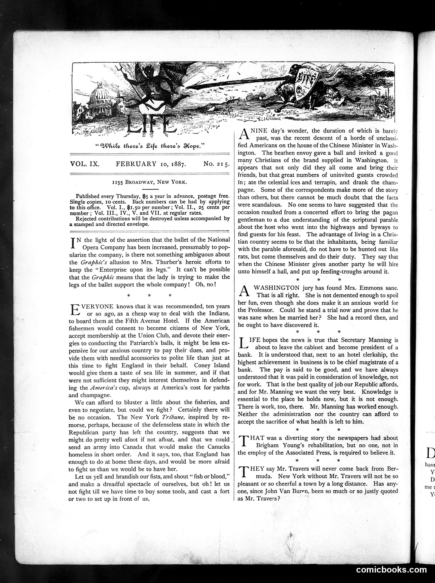 Life — February 10, 1887 — page 2: Life, 1887-02-10