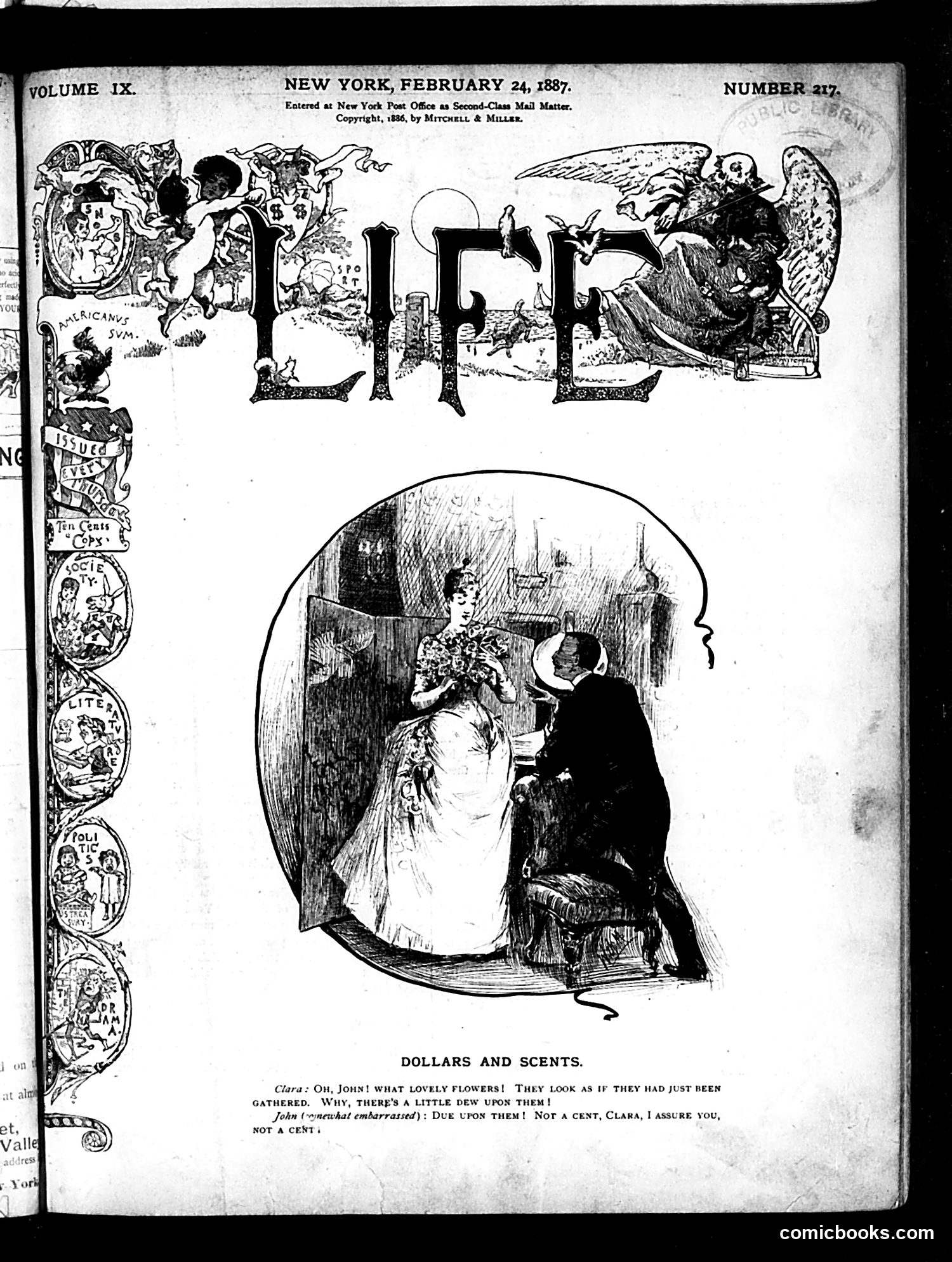 Life — February 24, 1887 — page 1: Life, 1887-02-24