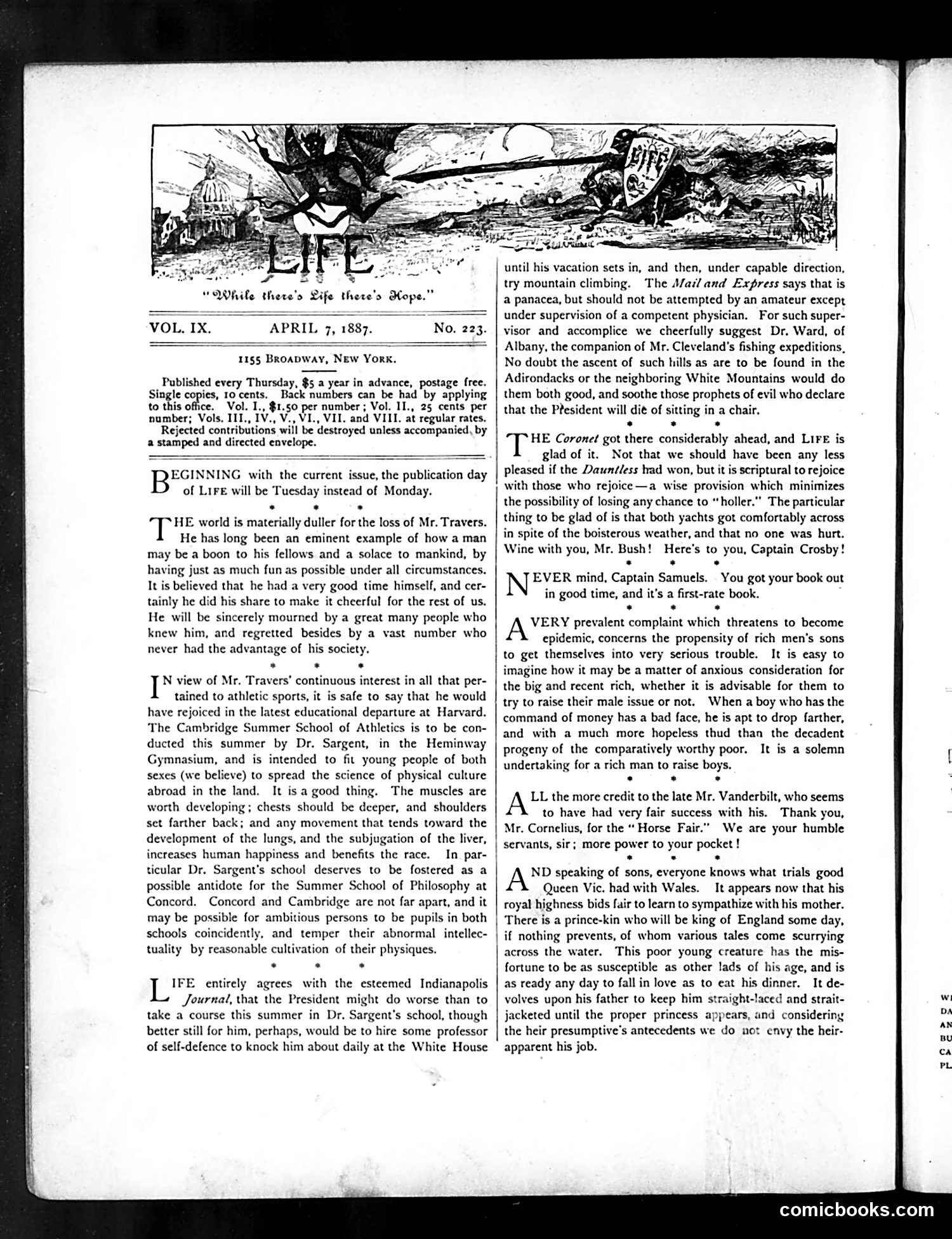 Life — April 7, 1887 — page 4: Life, 1887-04-07