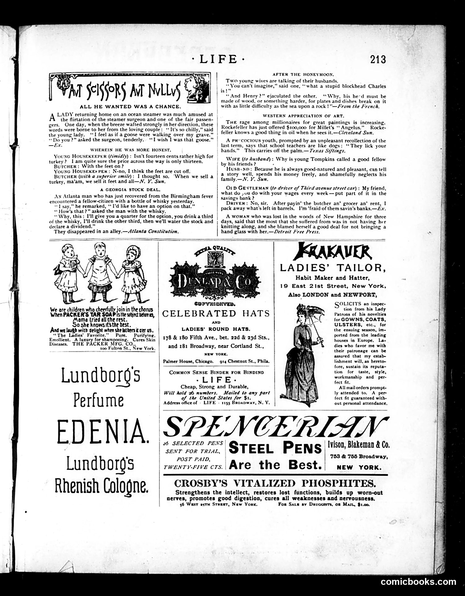 Life — April 14, 1887 — page 13: Life, 1887-04-14