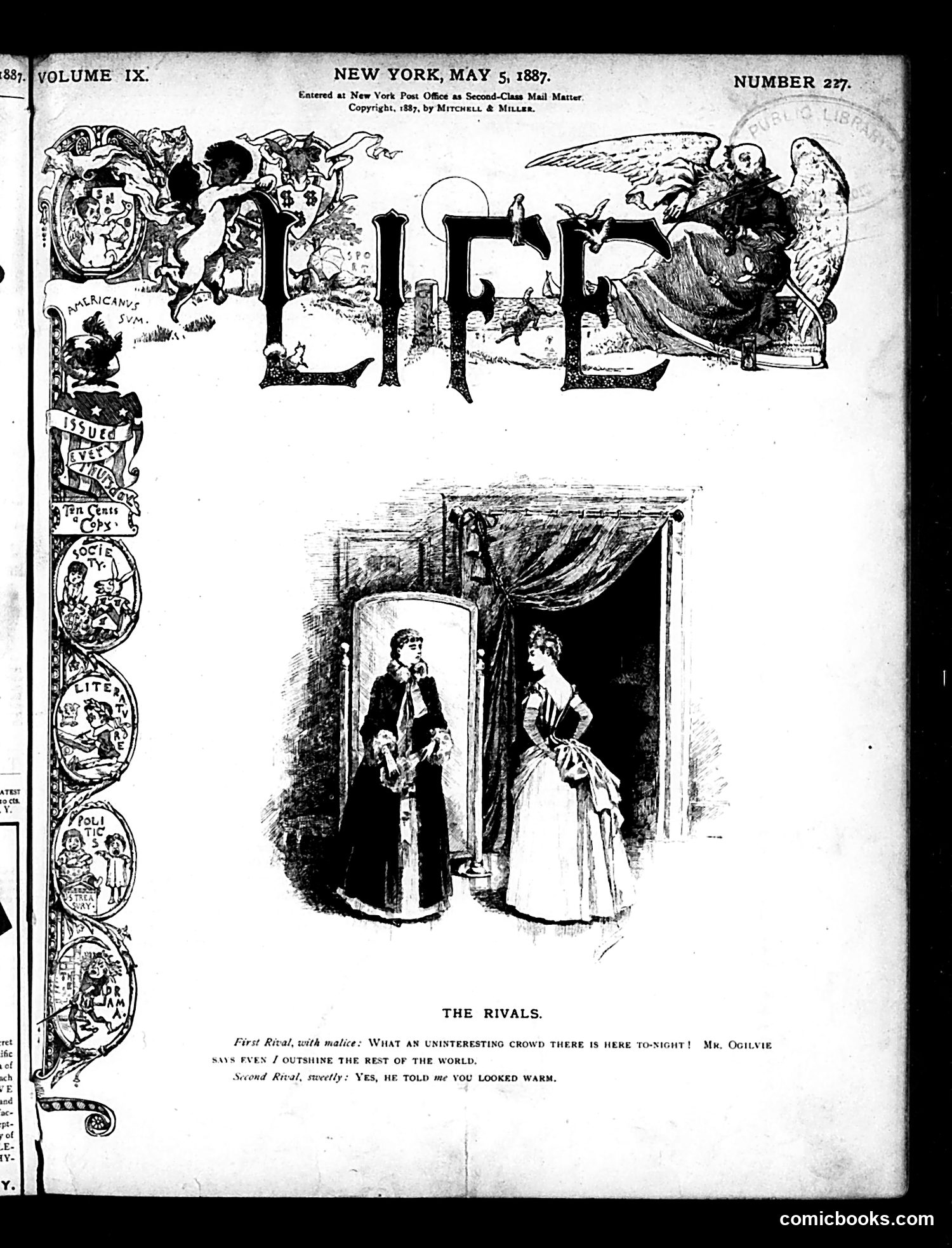 Life — May 5, 1887 — page 1: Life, 1887-05-05