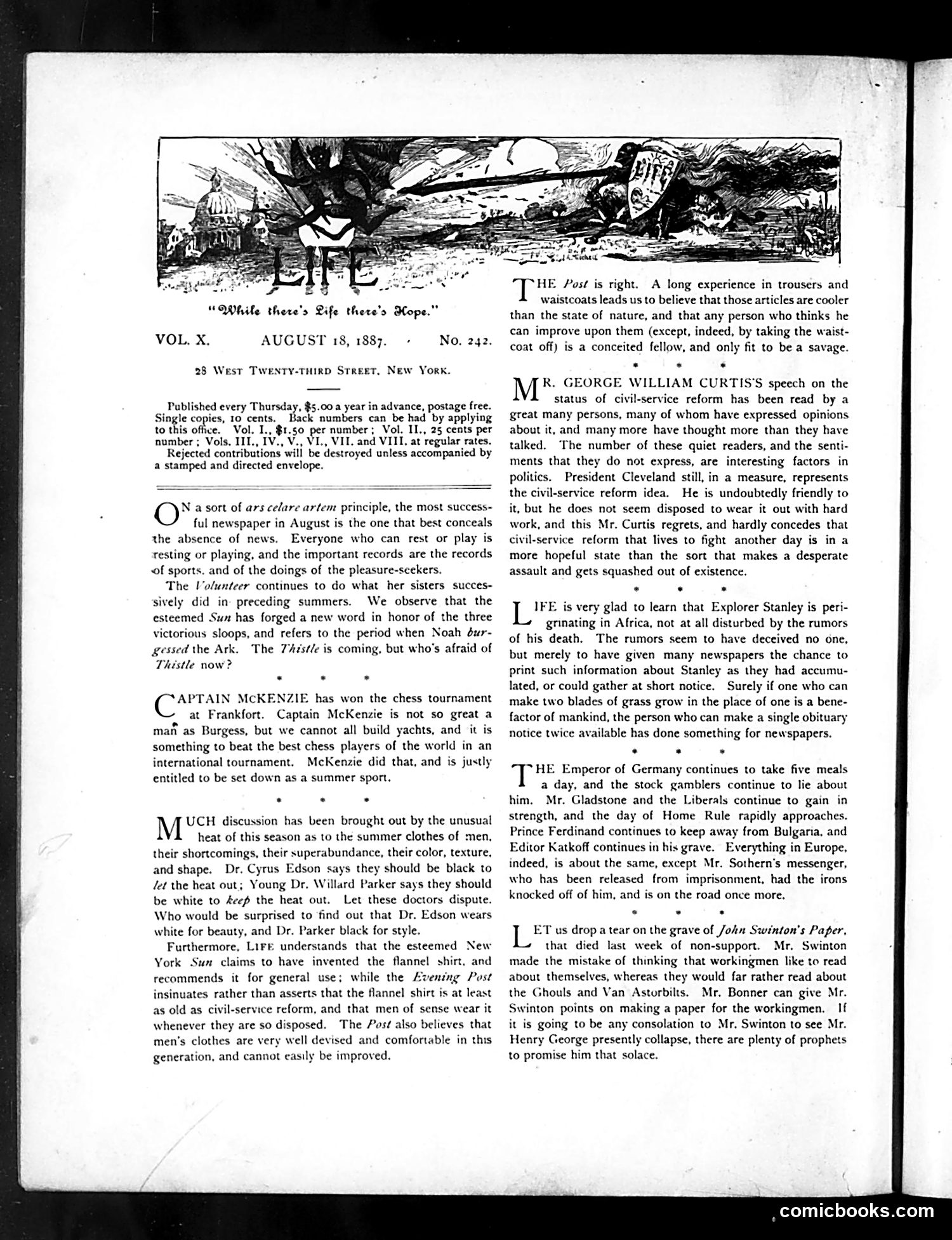 Life — August 18, 1887 — page 2: Life, 1887-08-18