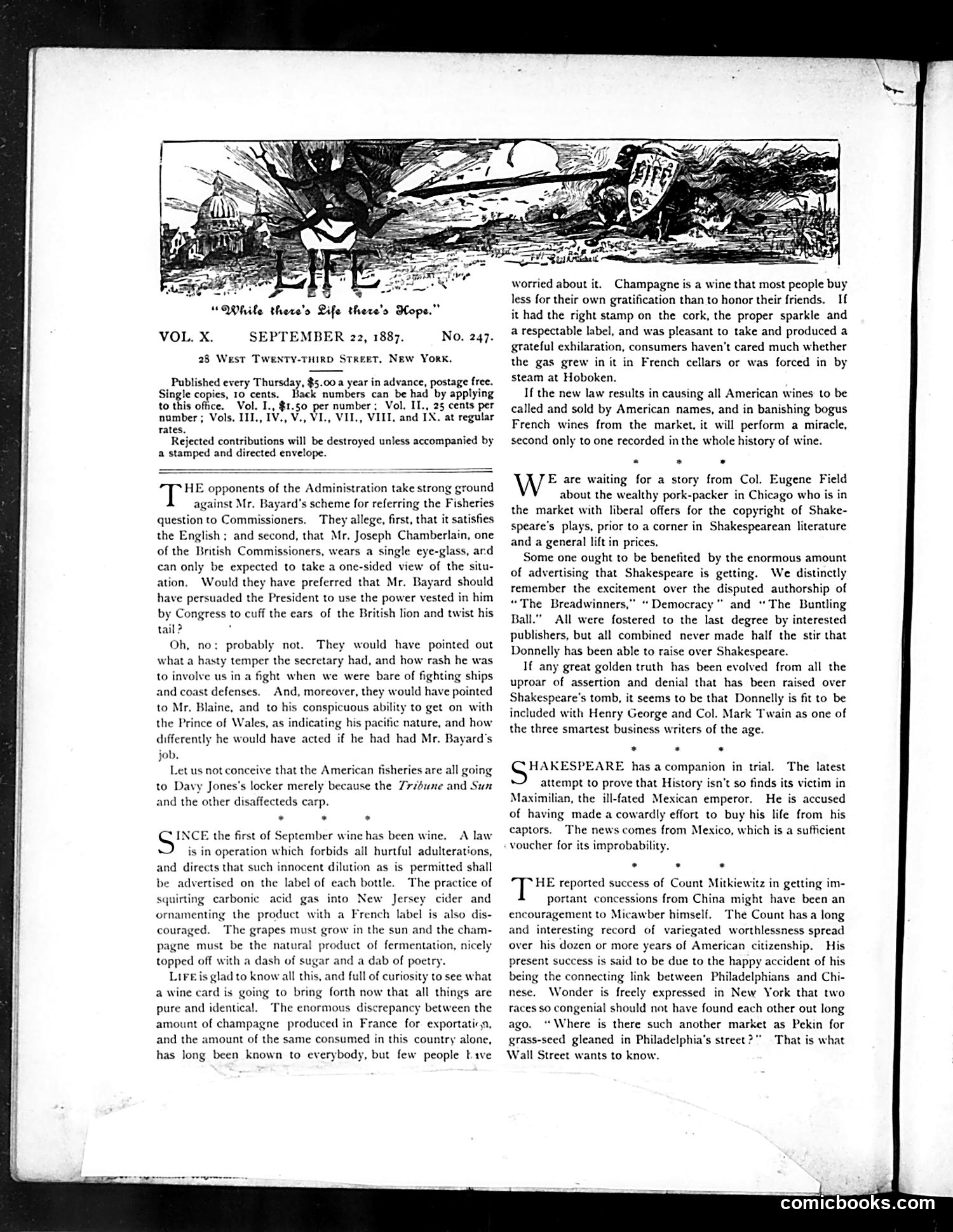 Life — September 22, 1887 — page 2: Life, 1887-09-22