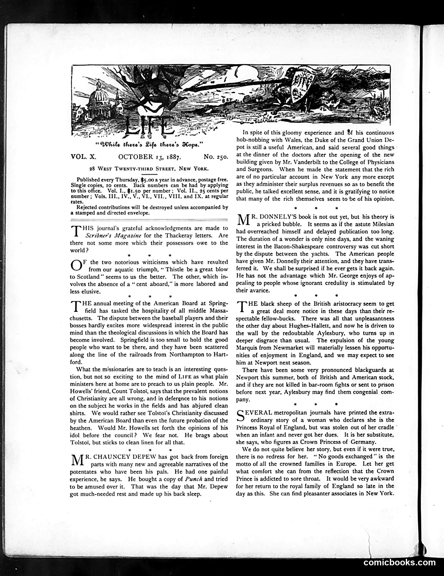 Life — October 13, 1887 — page 2: Life, 1887-10-13