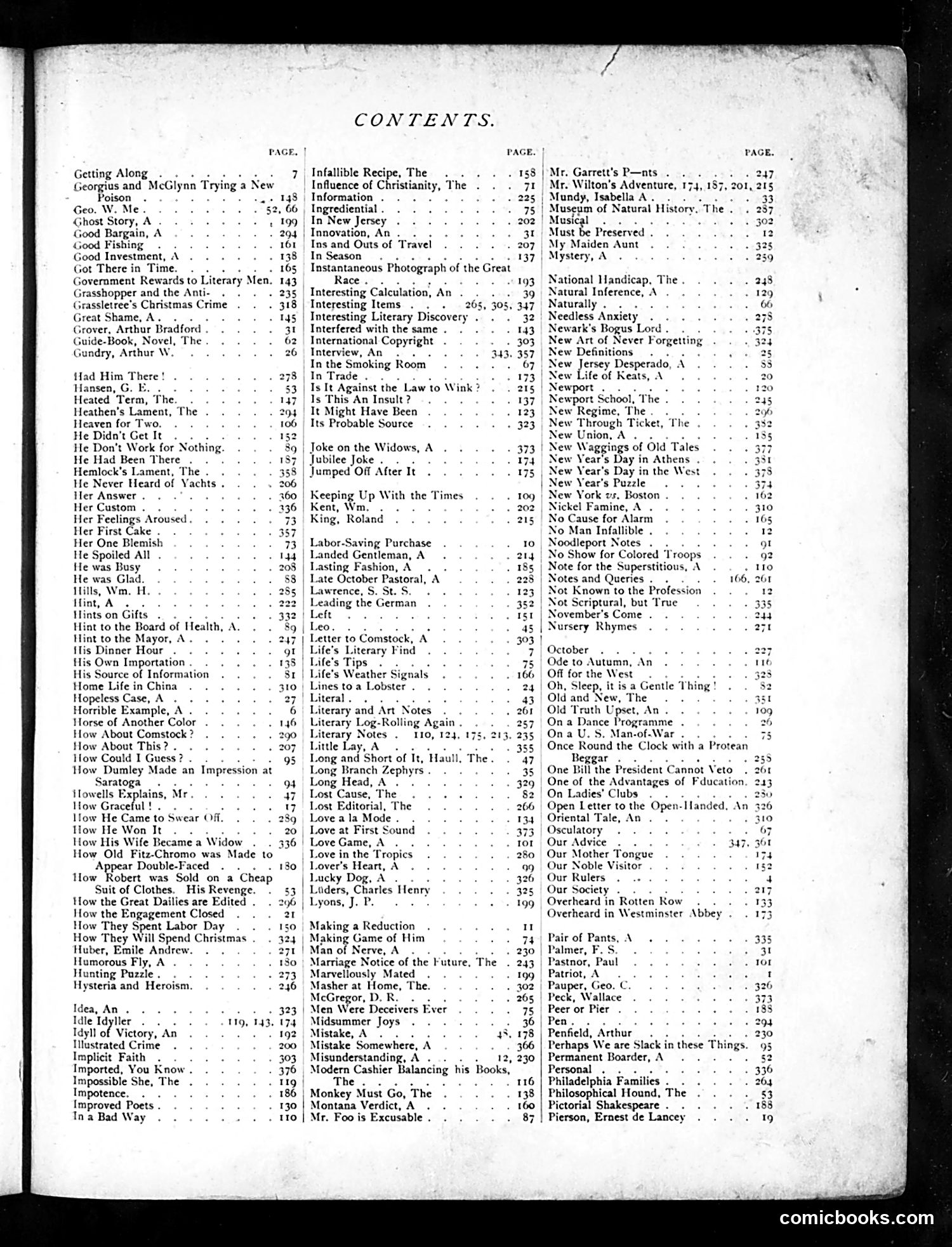 Life — 1887 — page 1: Life, 1887