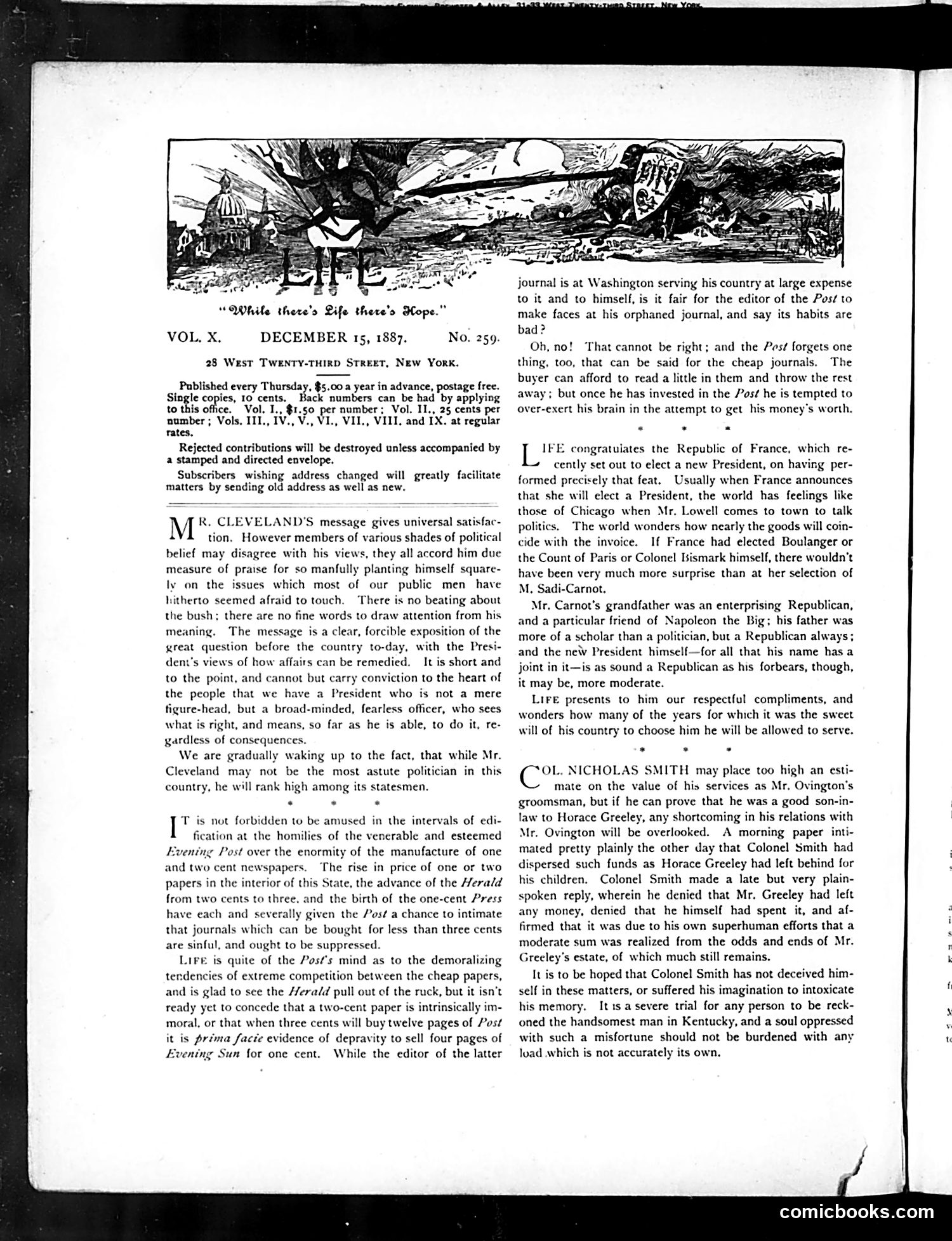 Life — December 15, 1887 — page 2: Life, 1887-12-15