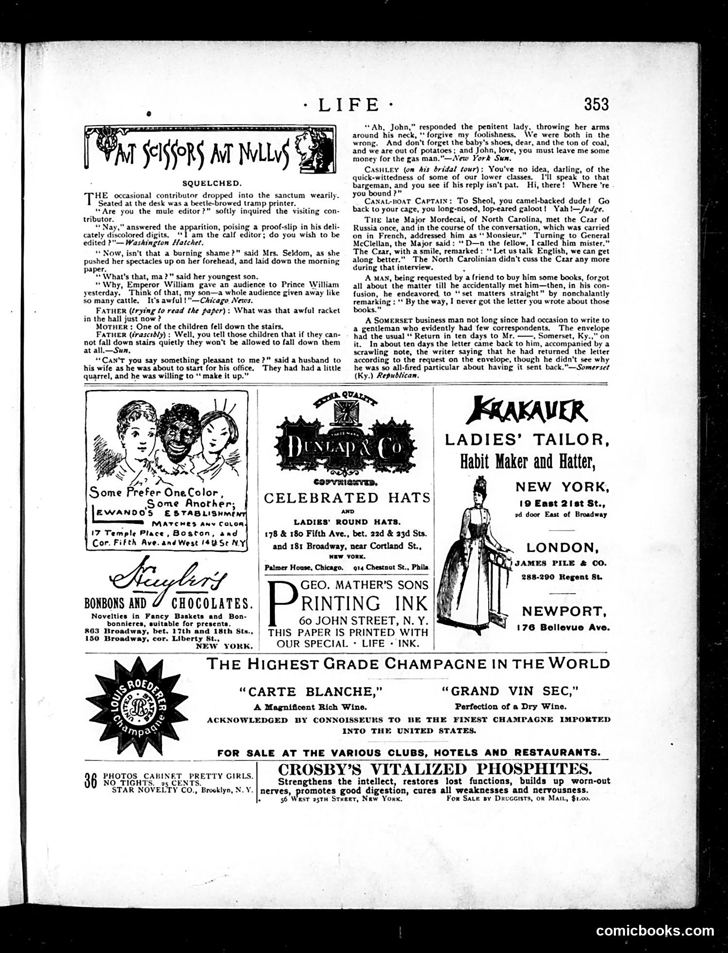 Life — December 15, 1887 — page 13: Life, 1887-12-15