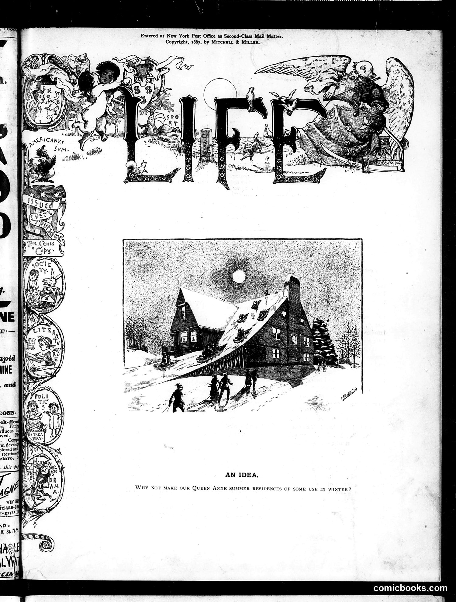 Life — January 12, 1888 — page 1: Life, 1888-01-12