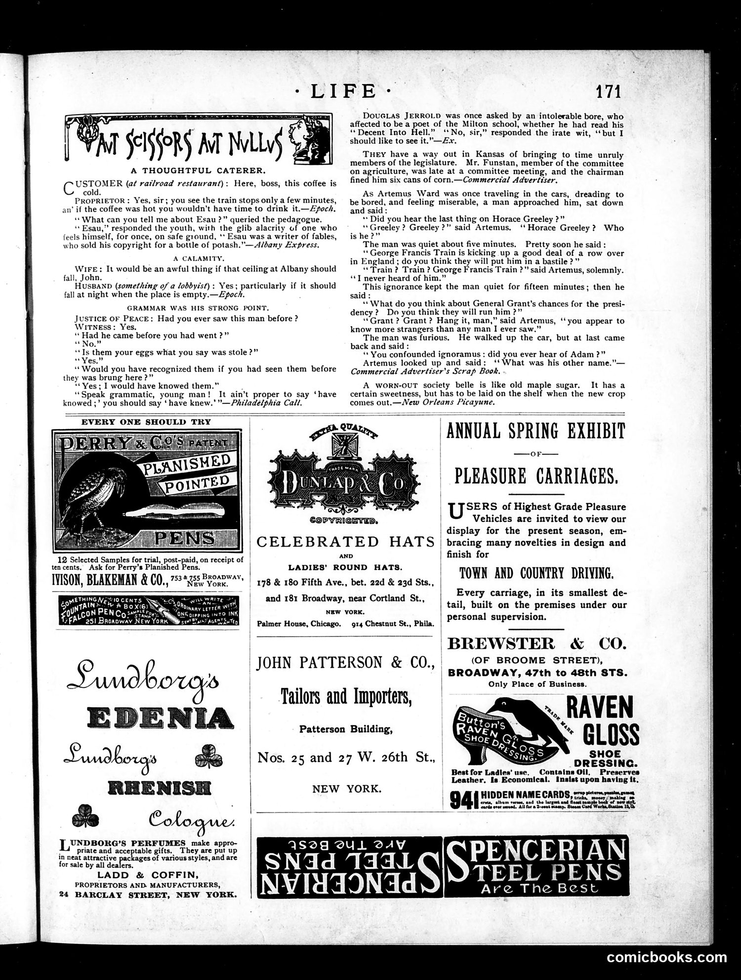 Life — March 22, 1888 — page 13: Life, 1888-03-22