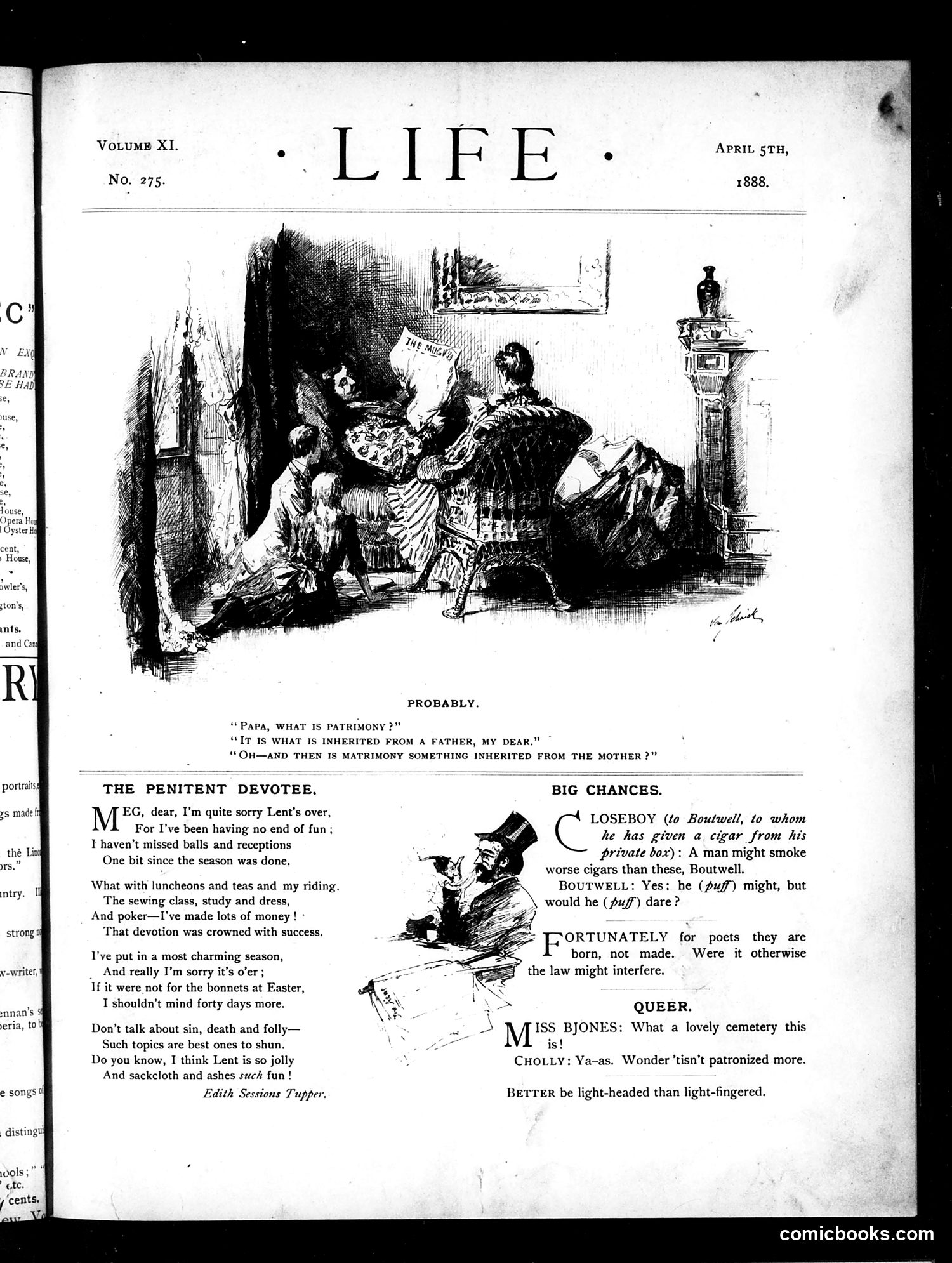 Life — April 5, 1888 — page 3: Life, 1888-04-05
