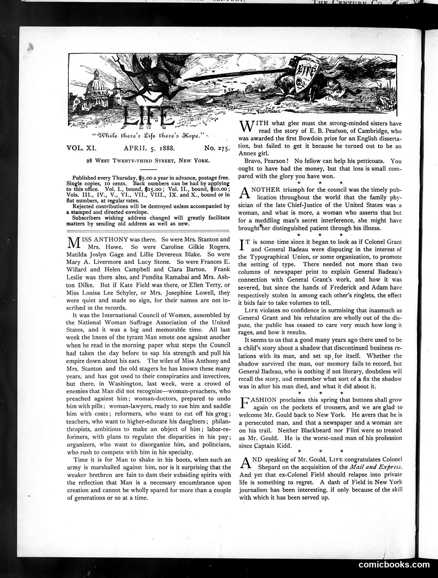 Life — April 5, 1888 — page 4: Life, 1888-04-05