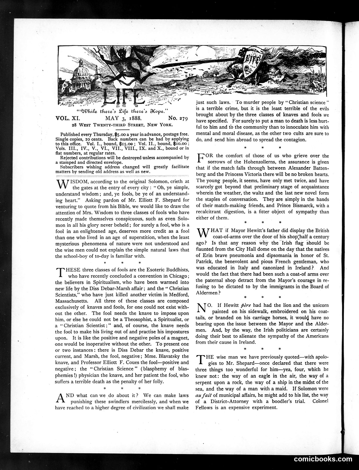Life — May 3, 1888 — page 2: Life, 1888-05-03