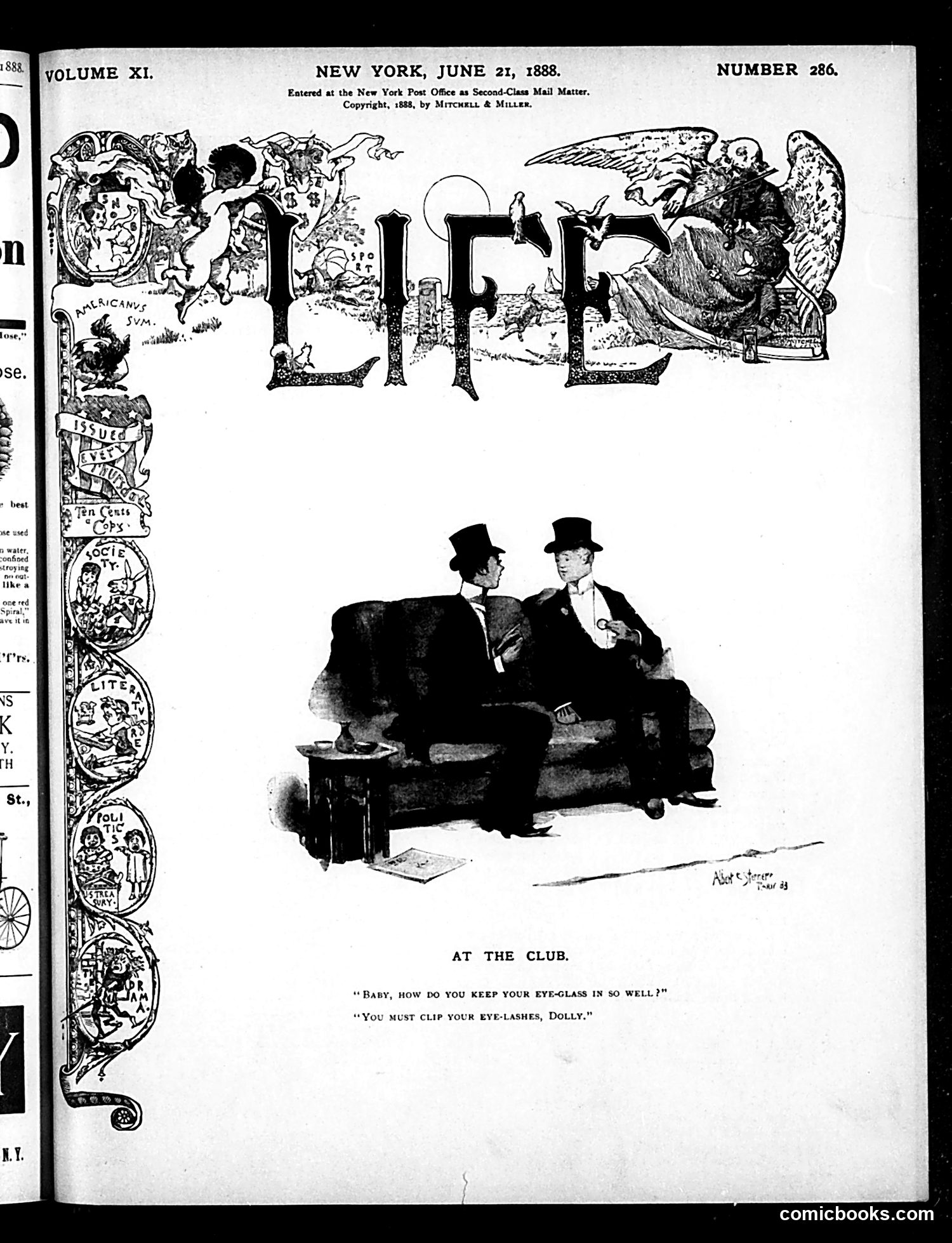 Life — June 21, 1888 — page 1: Life, 1888-06-21