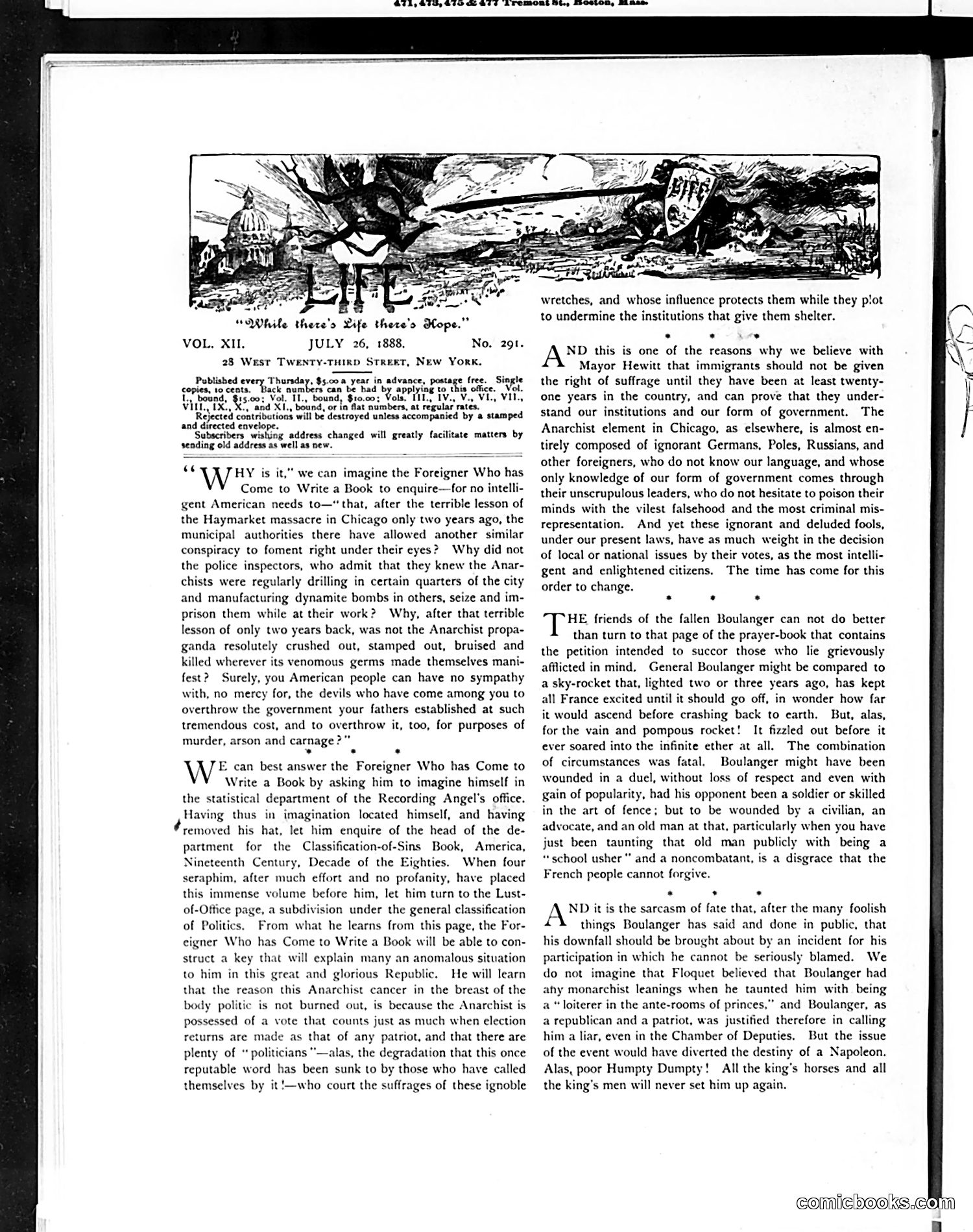 Life — July 26, 1888 — page 2: Life, 1888-07-26