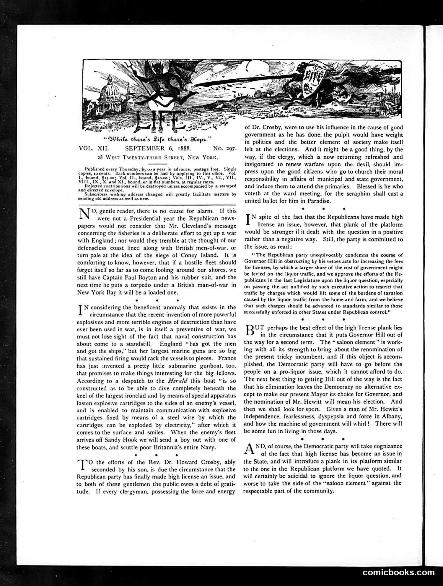 Life — September 6, 1888 — page 2: Life, 1888-09-06