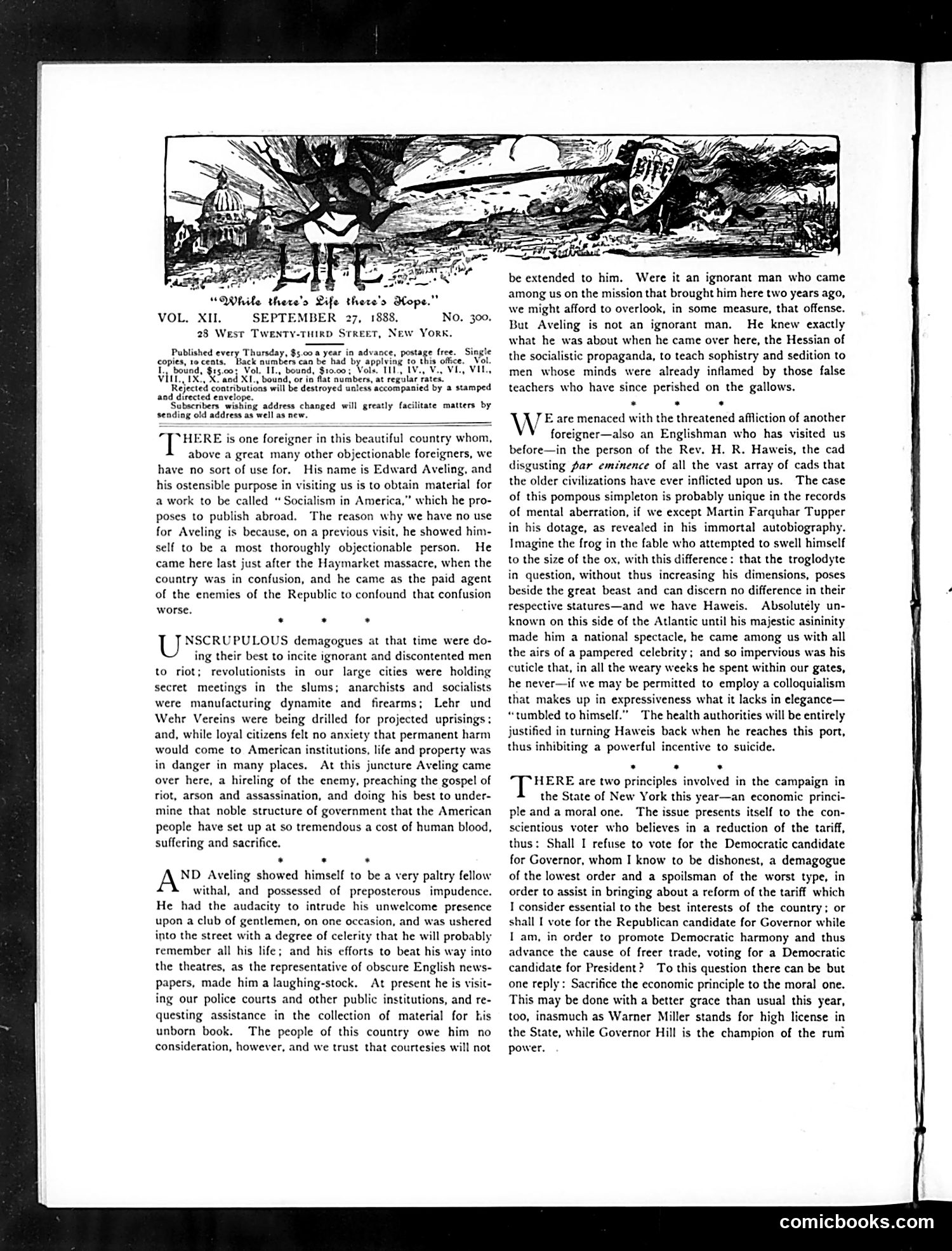 Life — September 27, 1888 — page 2: Life, 1888-09-27