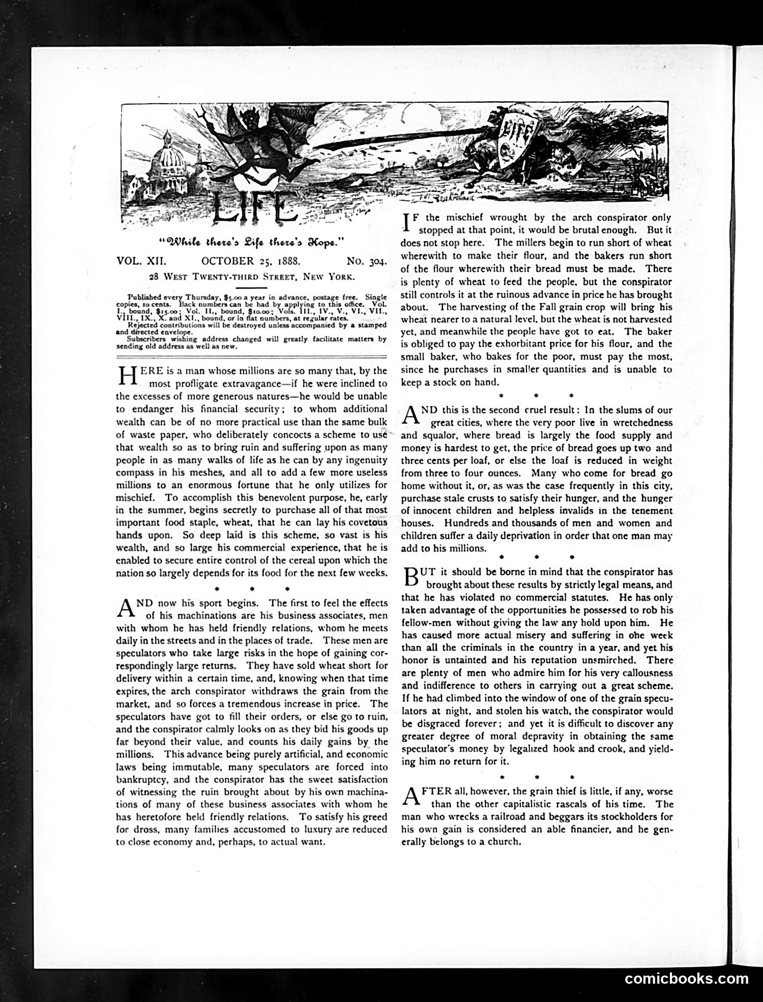 Life — October 25, 1888 — page 2: Life, 1888-10-25