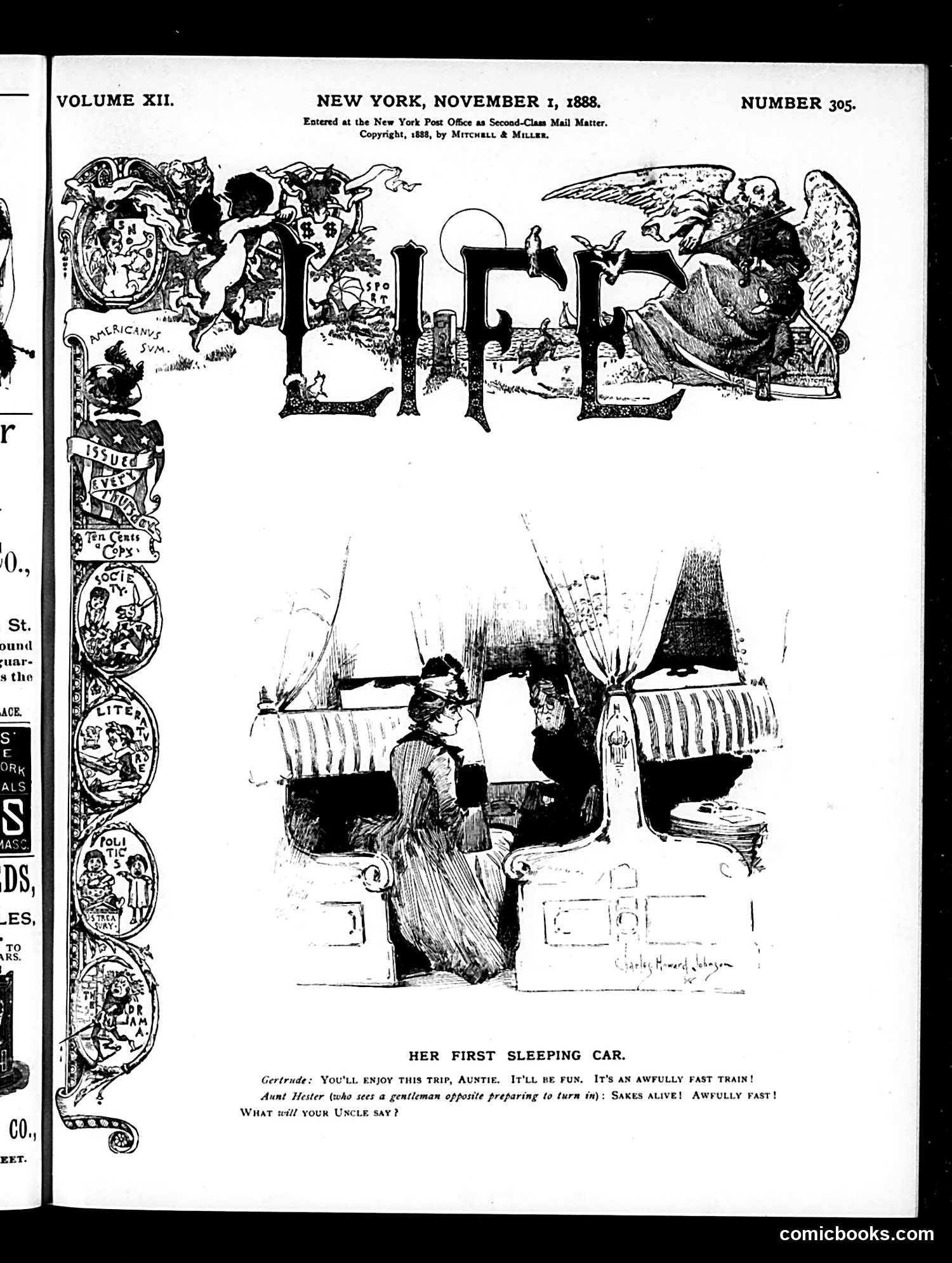 Life — November 1, 1888 — page 1: Life, 1888-11-01