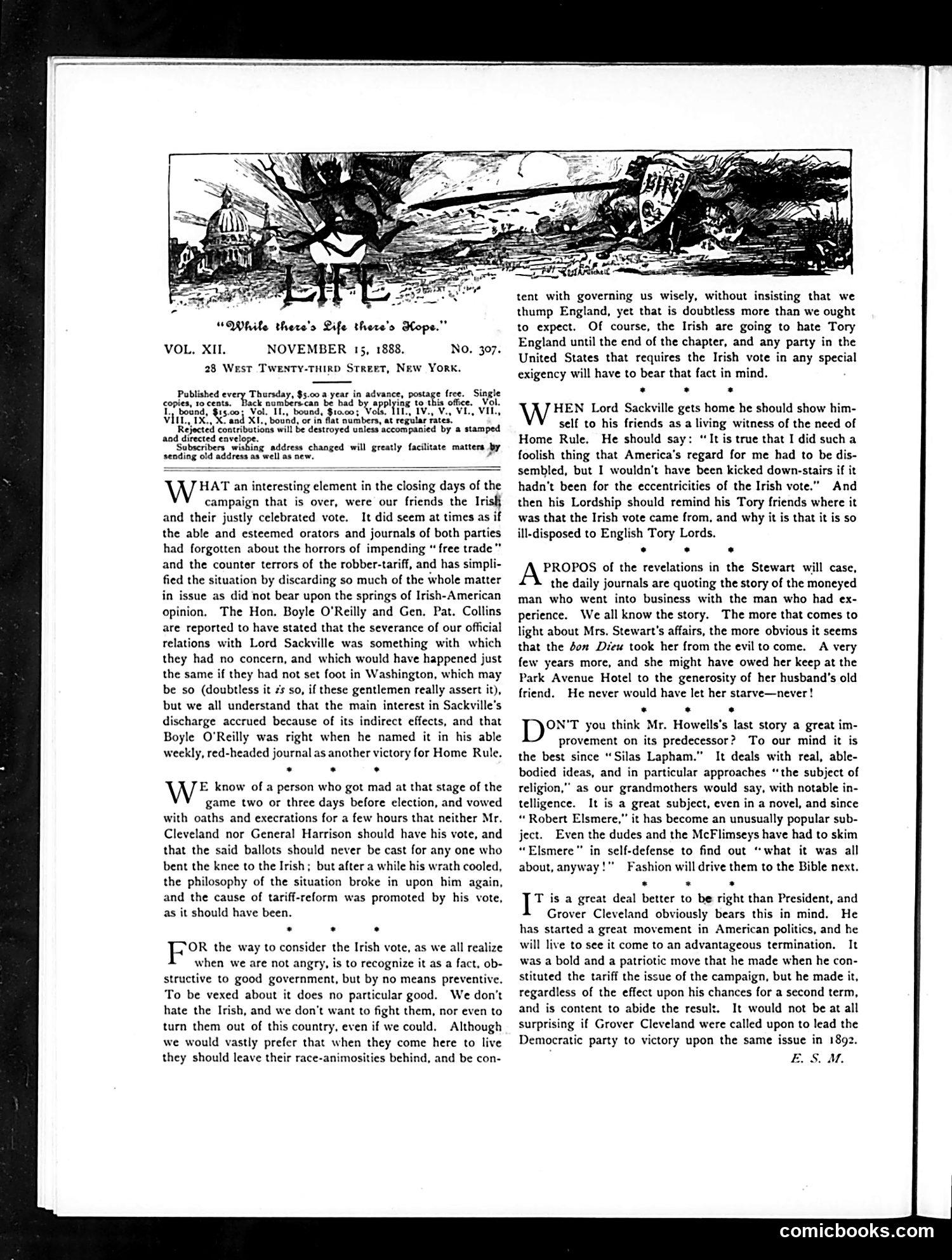 Life — November 15, 1888 — page 4: Life, 1888-11-15