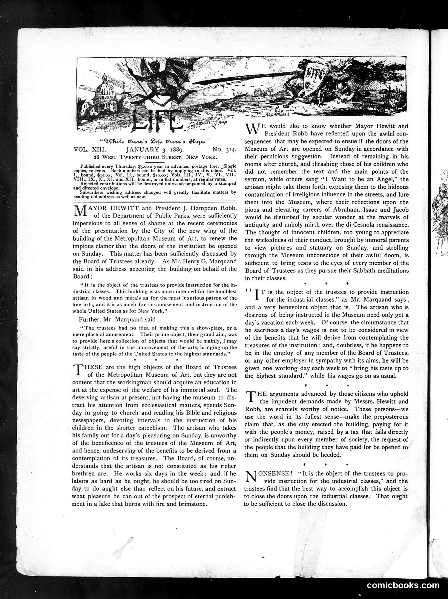 Life — January 3, 1889 — page 2: Life, 1889-01-03