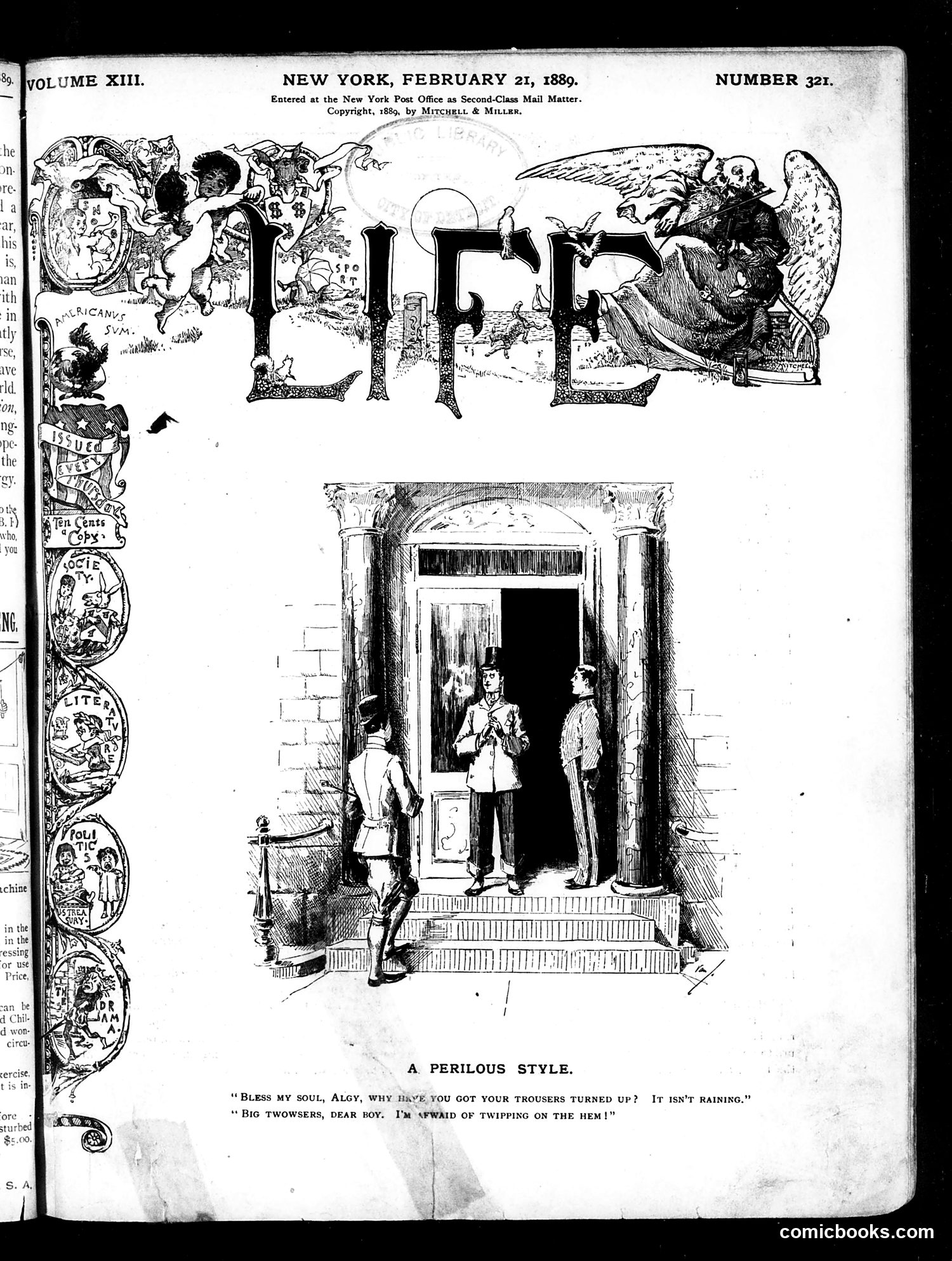 Life — February 21, 1889 — page 1: Life, 1889-02-21